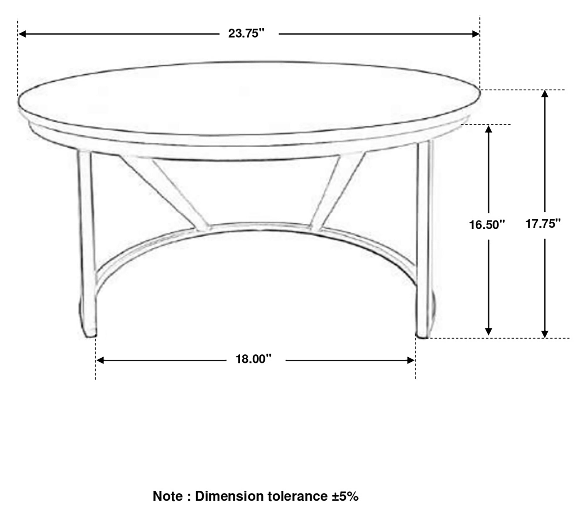 Miguel Round Marble Top Coffee Table White and Black-CoasterEssence