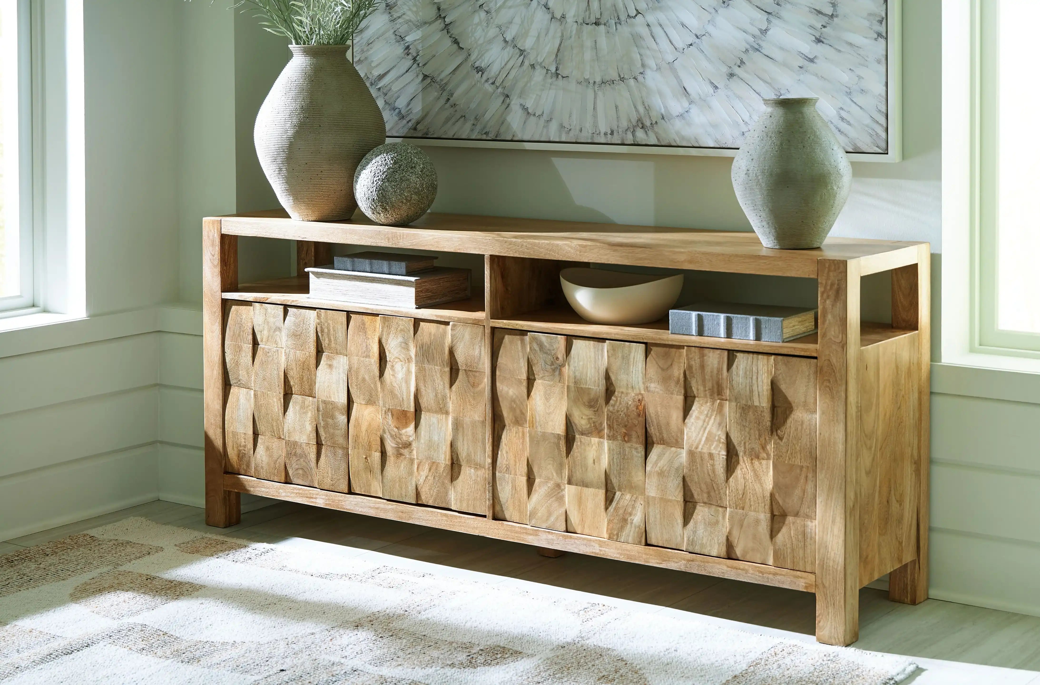 Hudwick - Accent Cabinet - Natural Brown - Best Buy Furniture