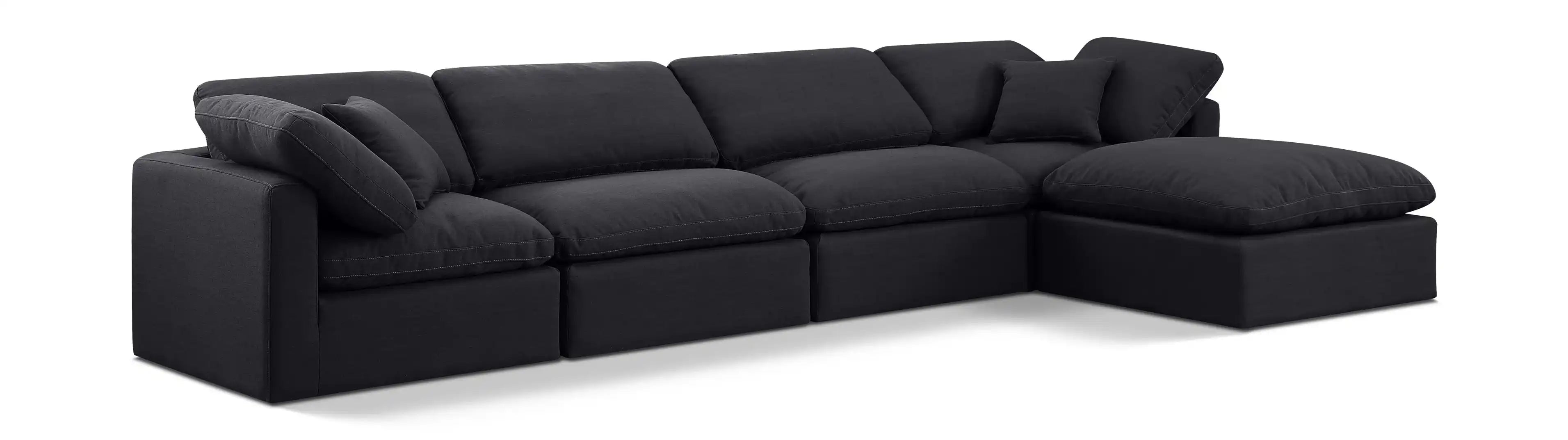 Indulge - Linen 5 Piece Modular Sectional With Chaise - Best Buy Furniture