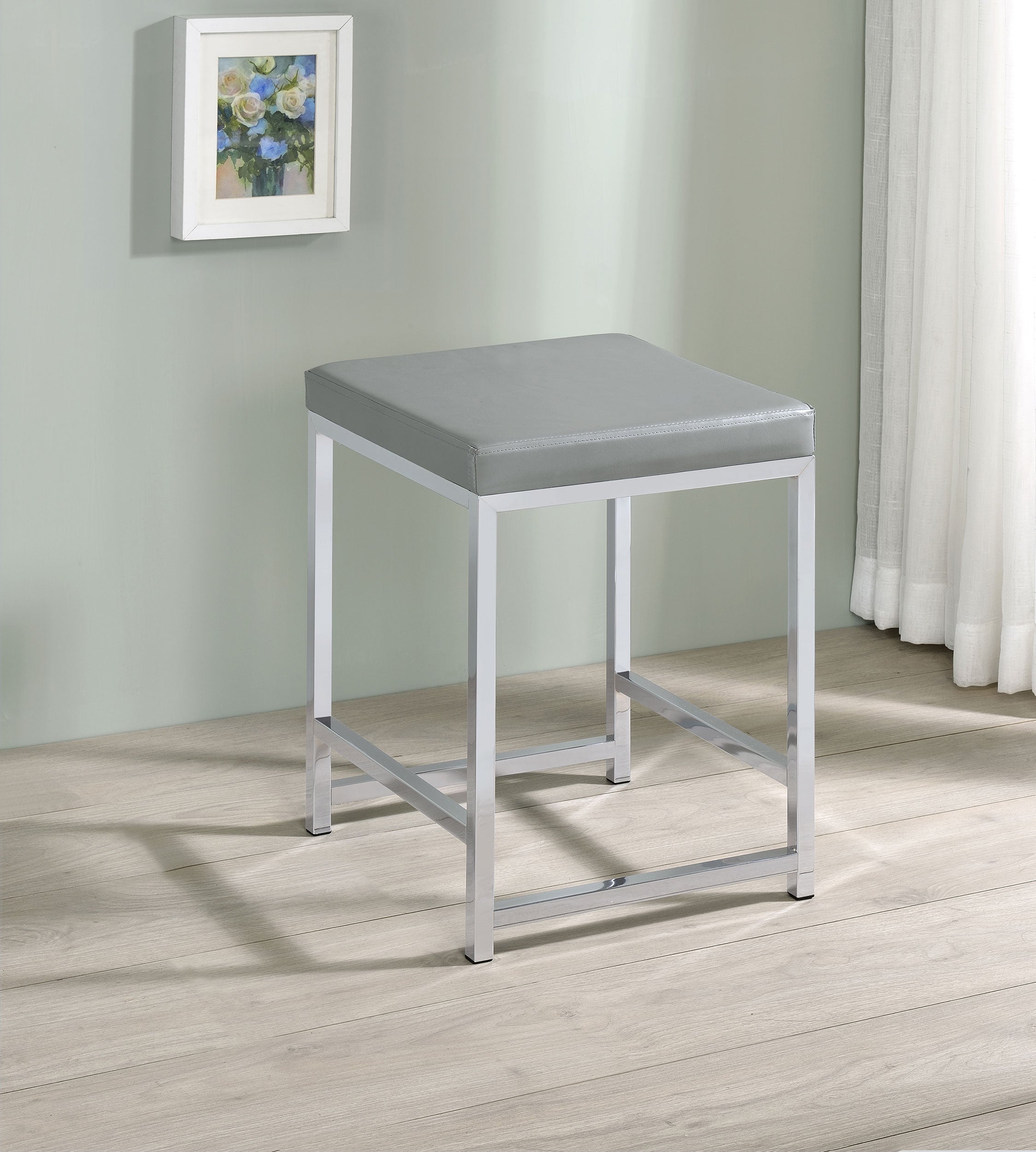 Umbridge Upholstered Square Padded Cushion Vanity Stool-CoasterEssence