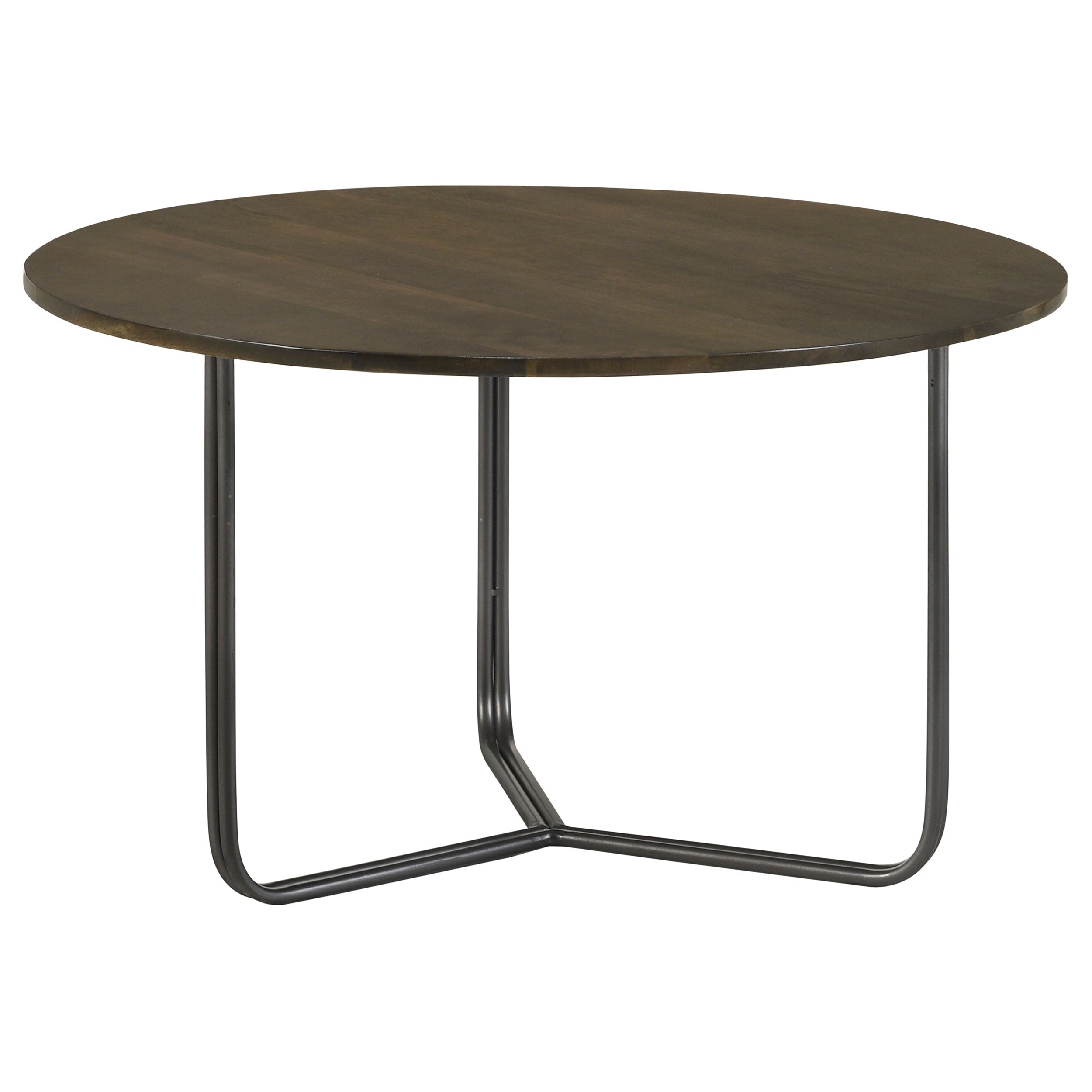 Yaritza Round Mango Wood Coffee Table Natural and Gunmetal-CoasterEssence