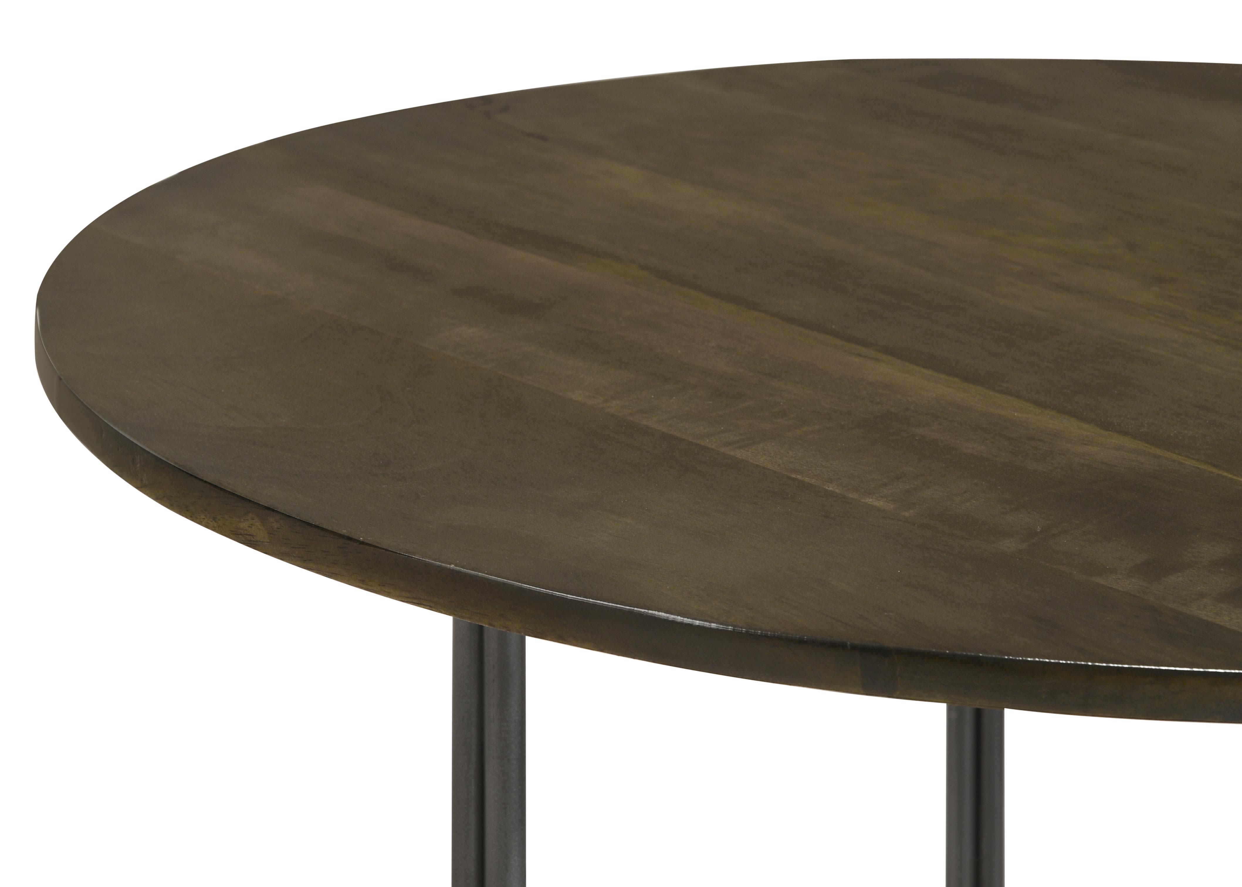 Yaritza Round Mango Wood Coffee Table Natural and Gunmetal-CoasterEssence