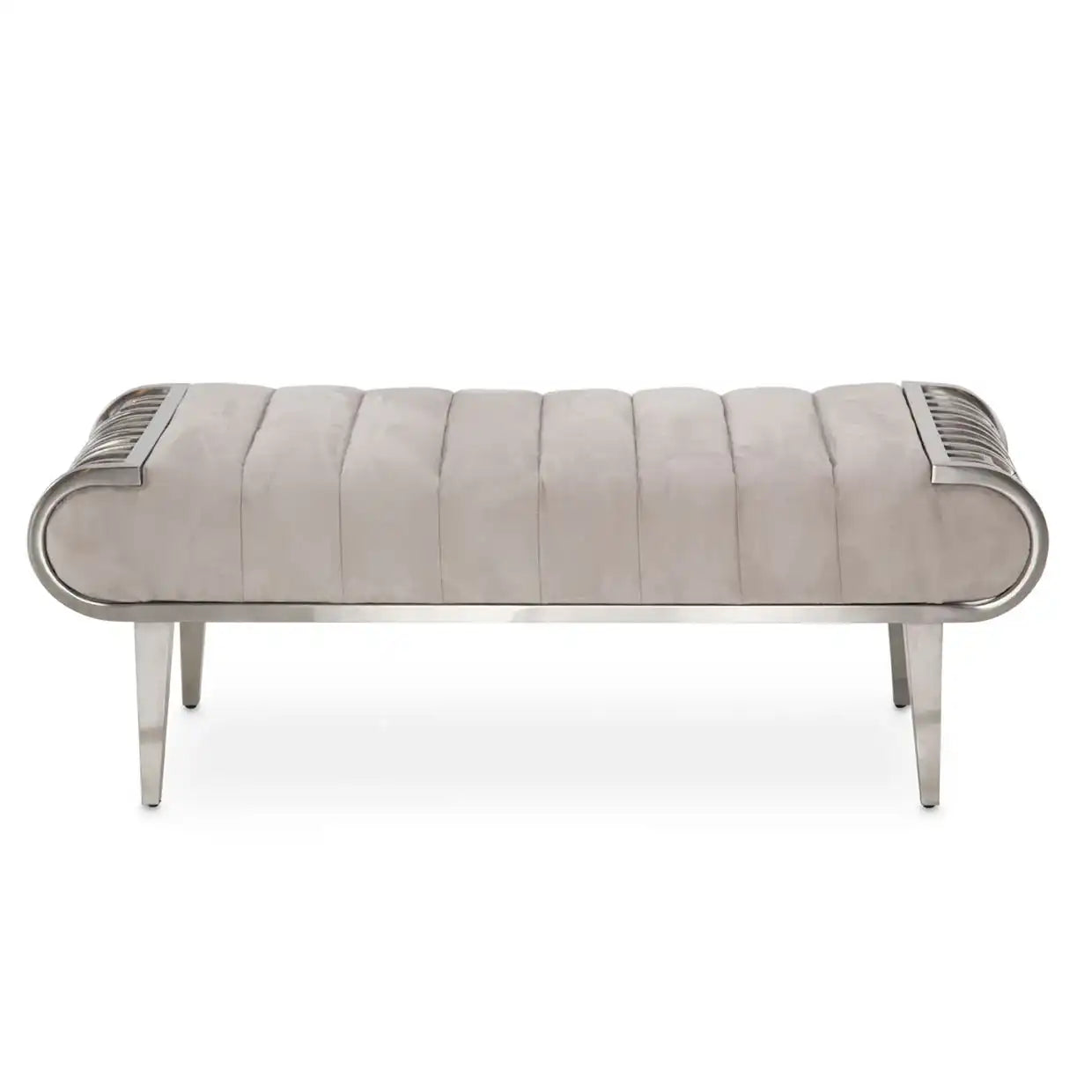 Roxbury Park - Tufted Bench - Stainless Steel - Best Buy Furniture