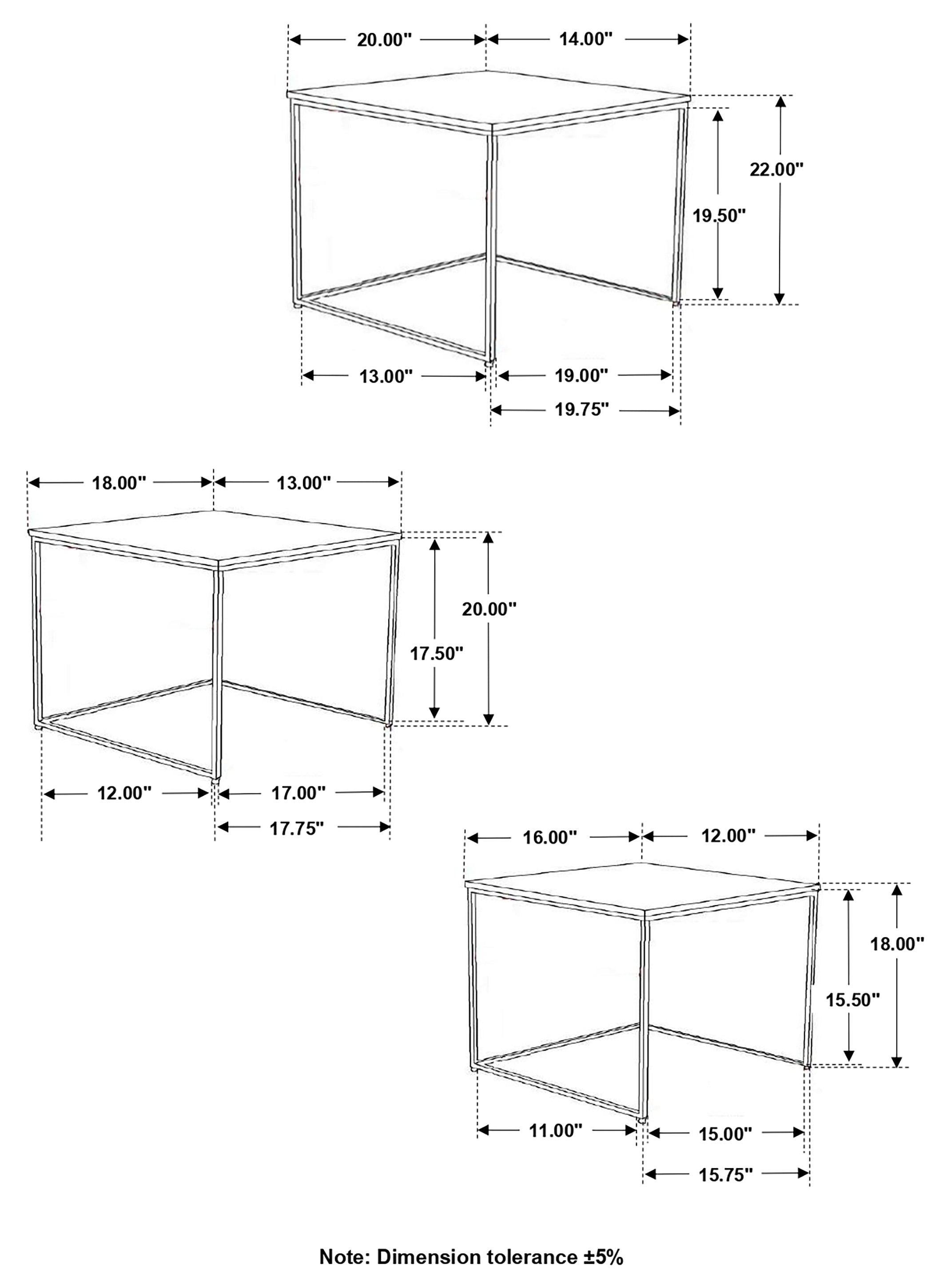Medora 3-piece Marble Top Nesting Table Set White-CoasterElevations
