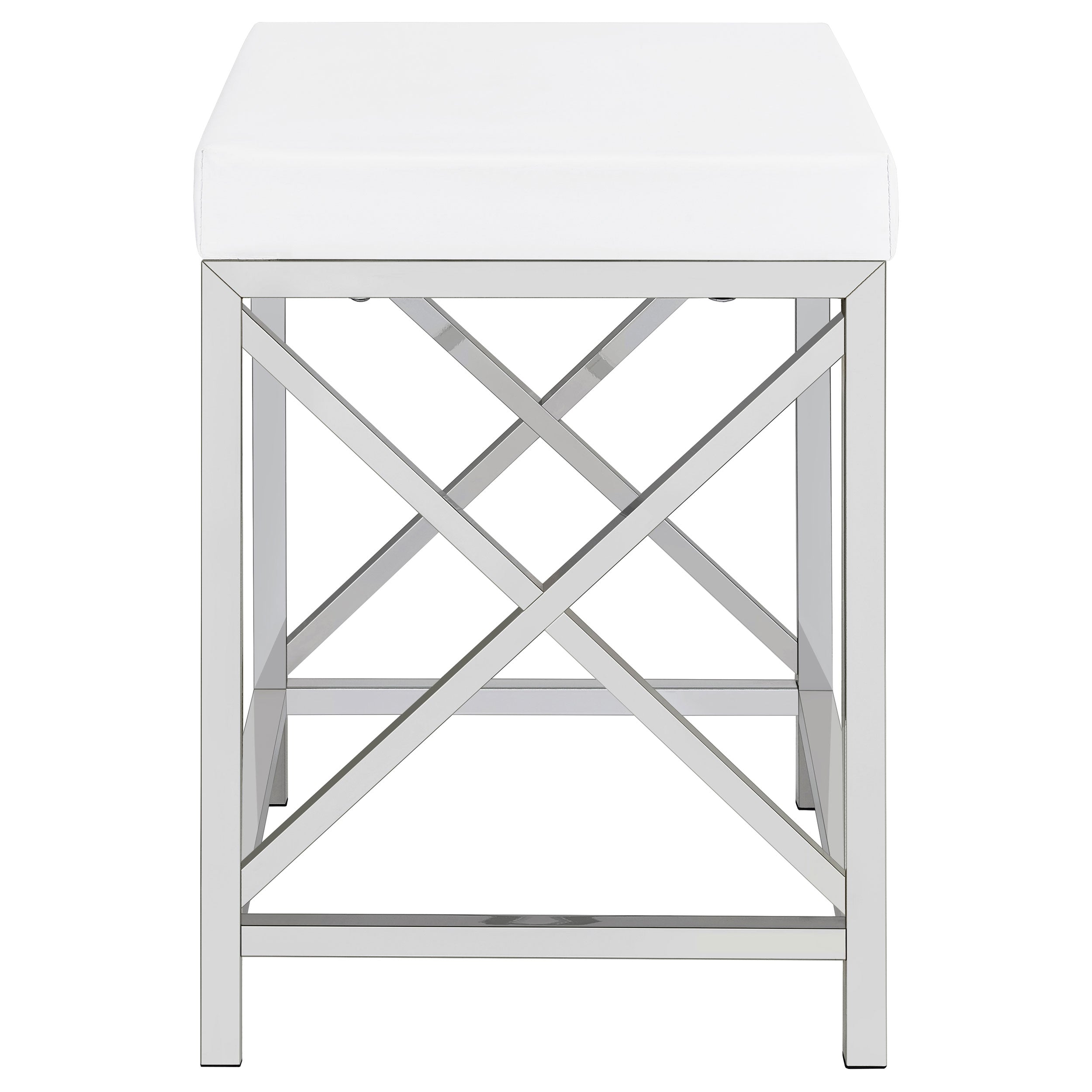 Eliza Vanity Set with Lighting & Stool White and Chrome-