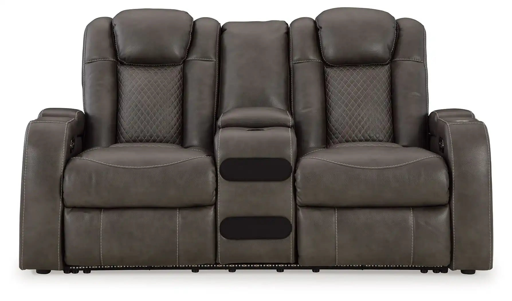 Fyne-dyme - Power Reclining Loveseat With Console/Adj Hdrst - Best Buy Furniture
