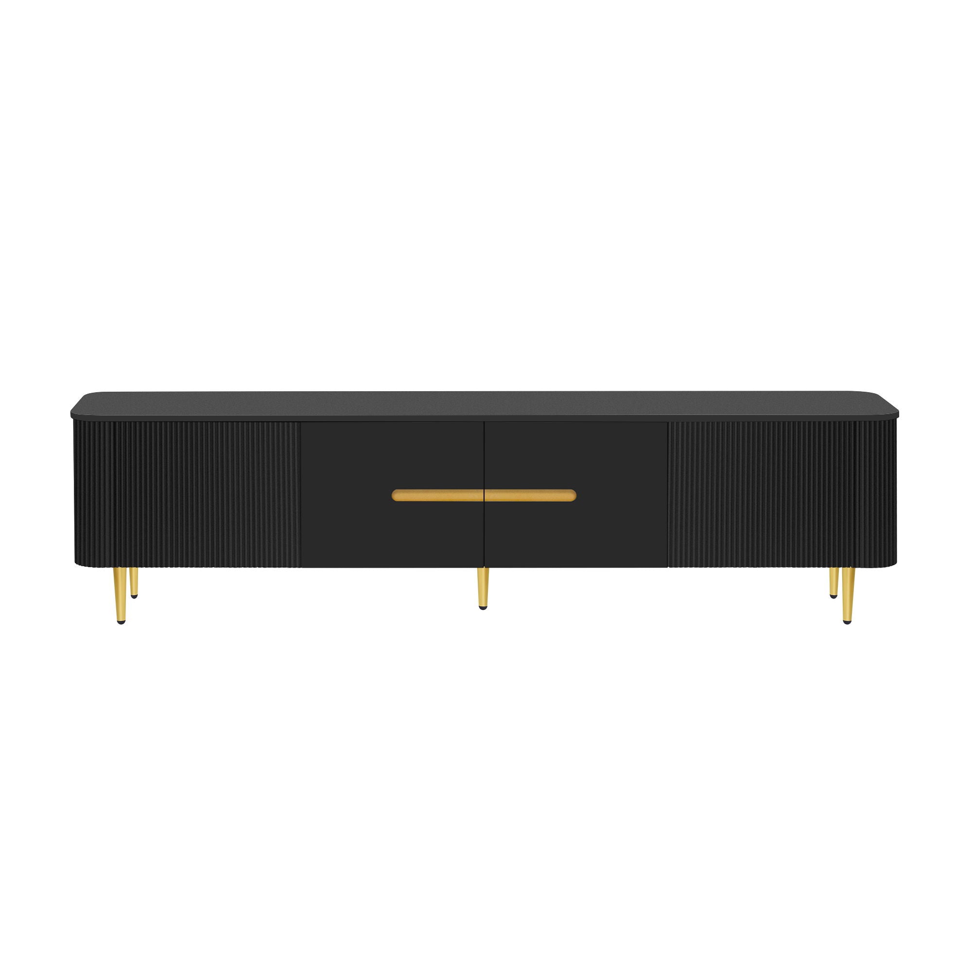 Minimalist TV Stand For TVs Up To 85", Modern Entertainment Center Media Console With 4 Spacious Cabinets For Living Room