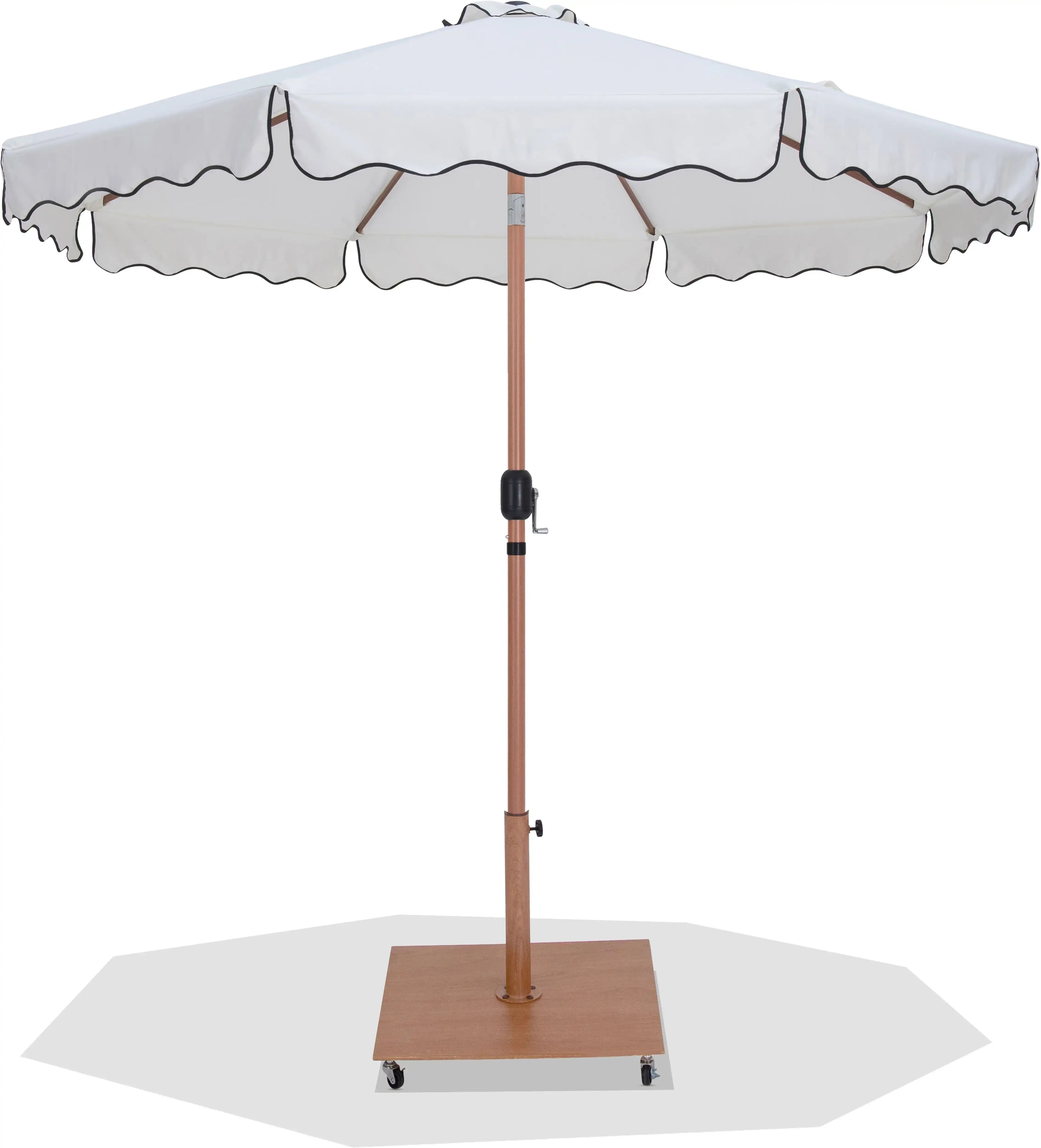 Amalfi - Aluminum Patio Umbrella - Light Brown Base / Light Brown Pole - Best Buy Furniture