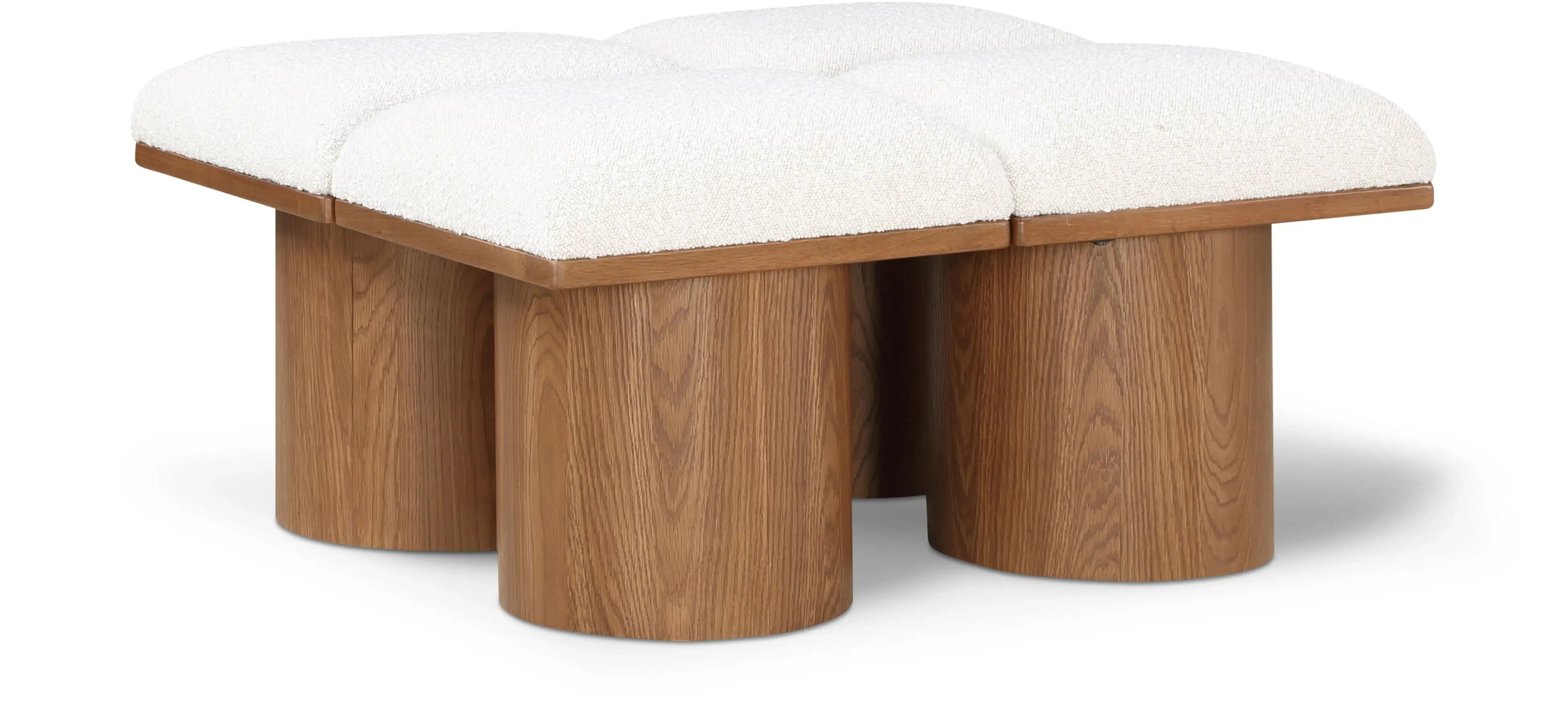 Pavilion - 4 Piece Modular Bench With Brown Base - Best Buy Furniture