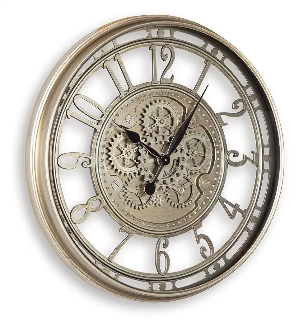 Gilover - Wall Clock - Champagne Finish - Best Buy Furniture