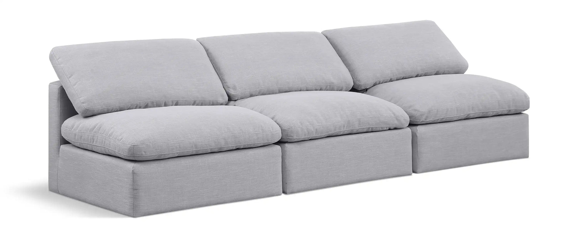 Indulge - Linen 3 Seat Modular Armless Sofa - Best Buy Furniture