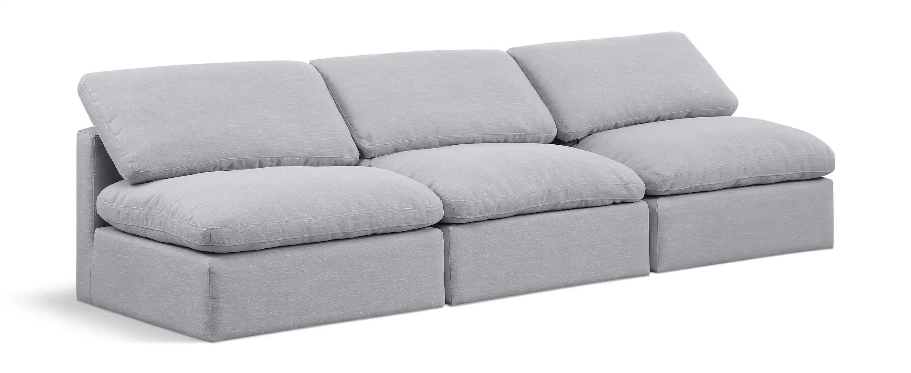 Indulge - Linen 3 Seat Modular Armless Sofa - Best Buy Furniture