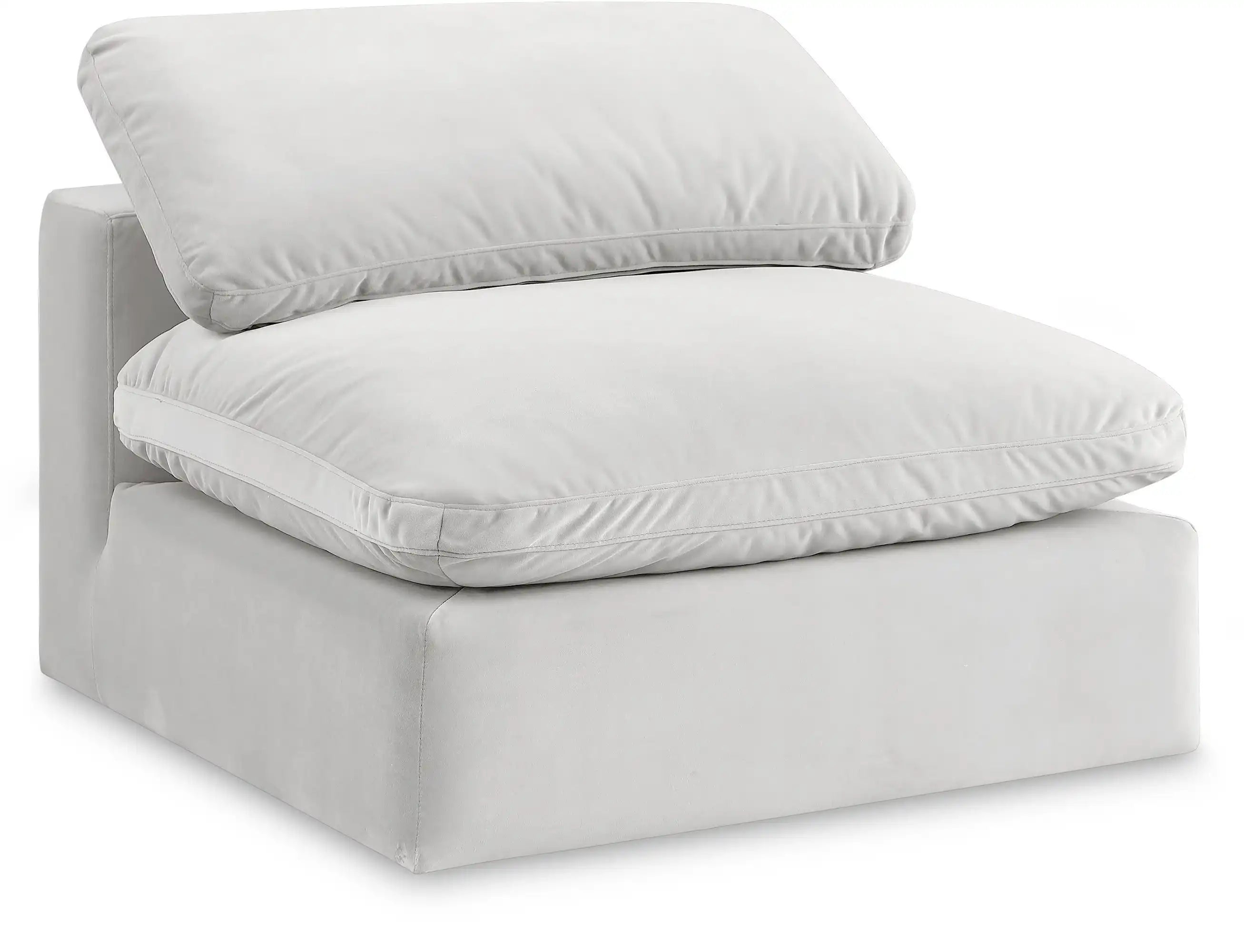 Comfy - Velvet Armless Chair - Best Buy Furniture