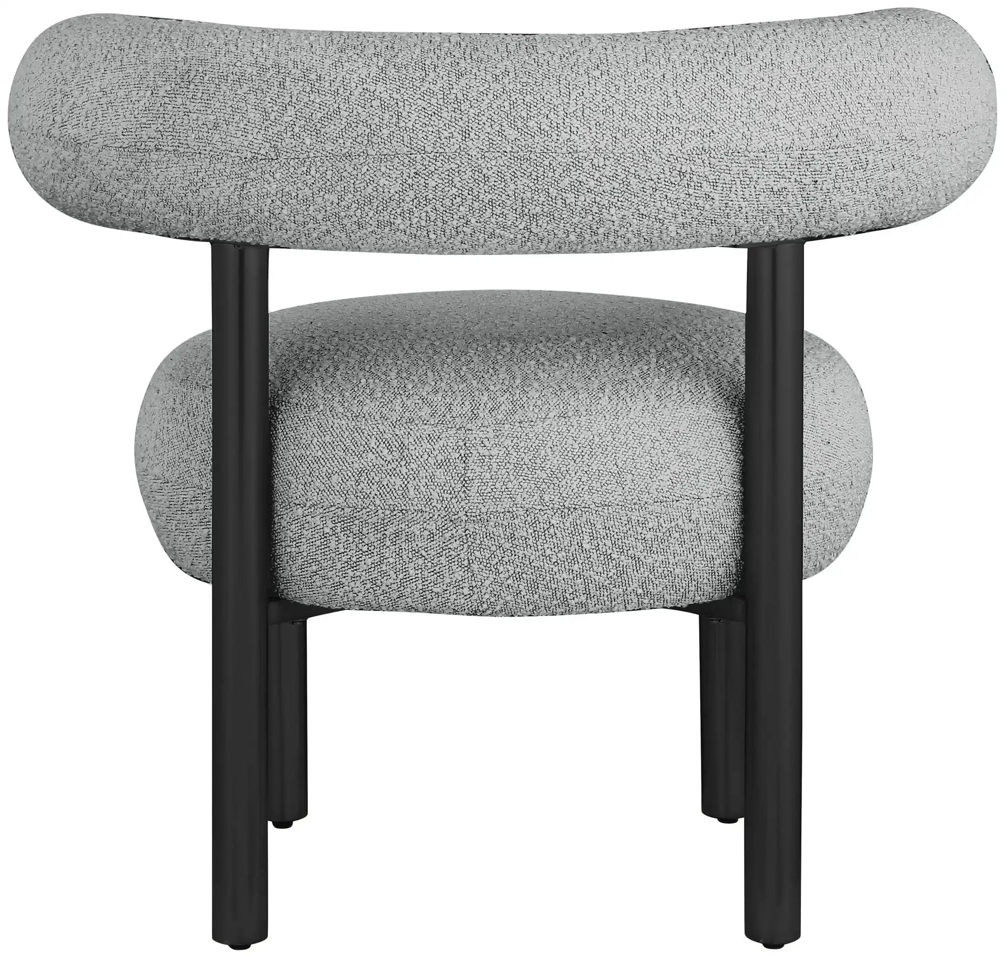 Bordeaux - Boucle Fabric Accent Chair With Black Legs