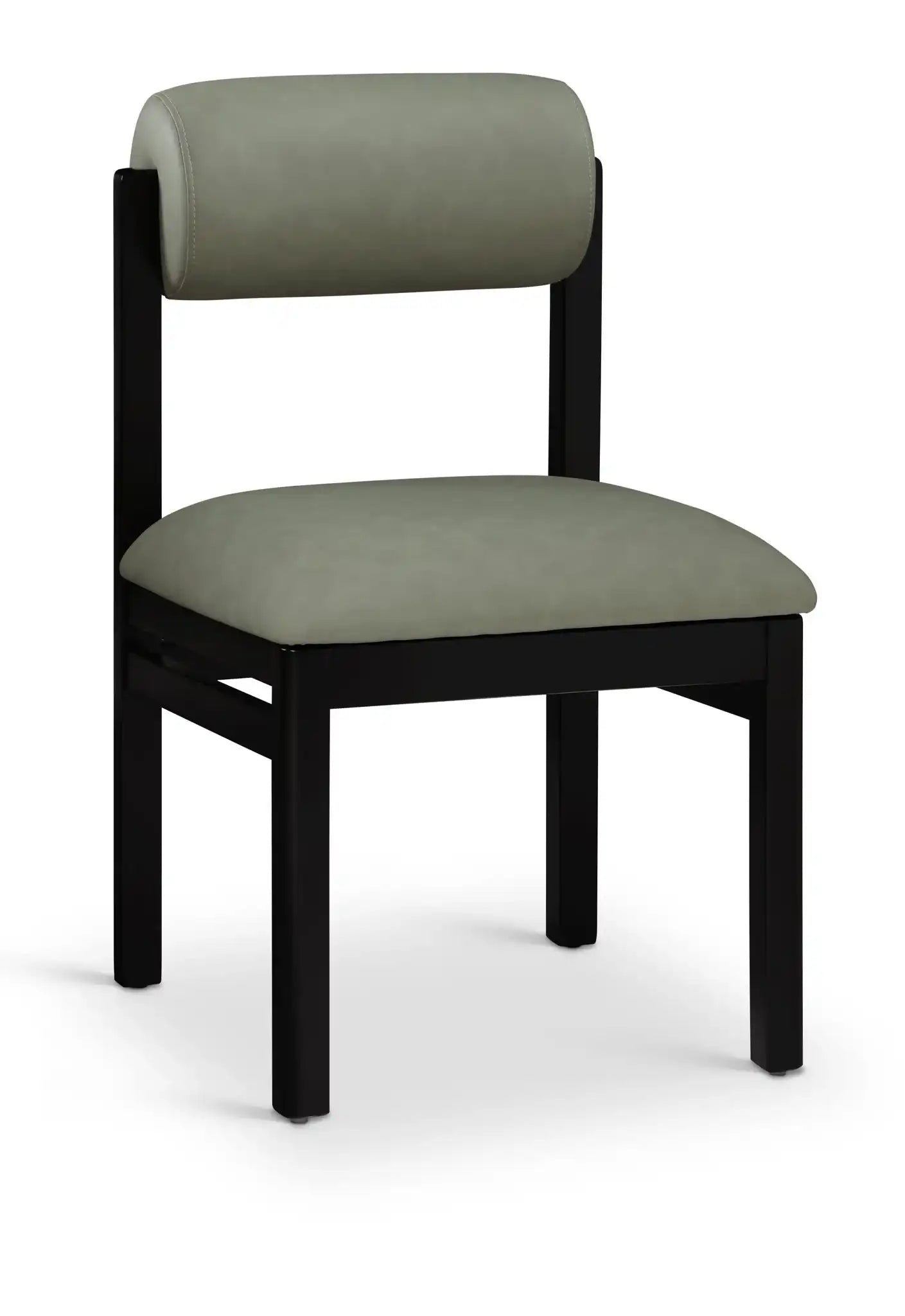 Roundhill - Faux Leather Dining Chair (Set of 2) - Black Frame - Best Buy Furniture