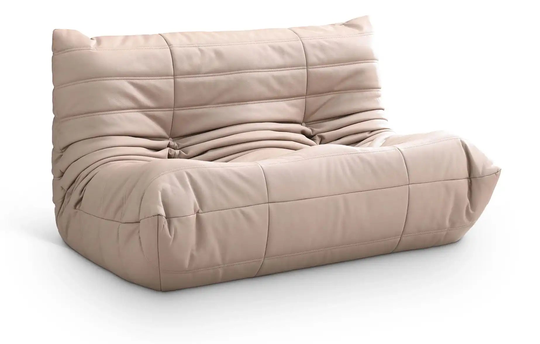 Relax - Vegan Leather 54.75" Upholstered Loveseat - Tan - Best Buy Furniture