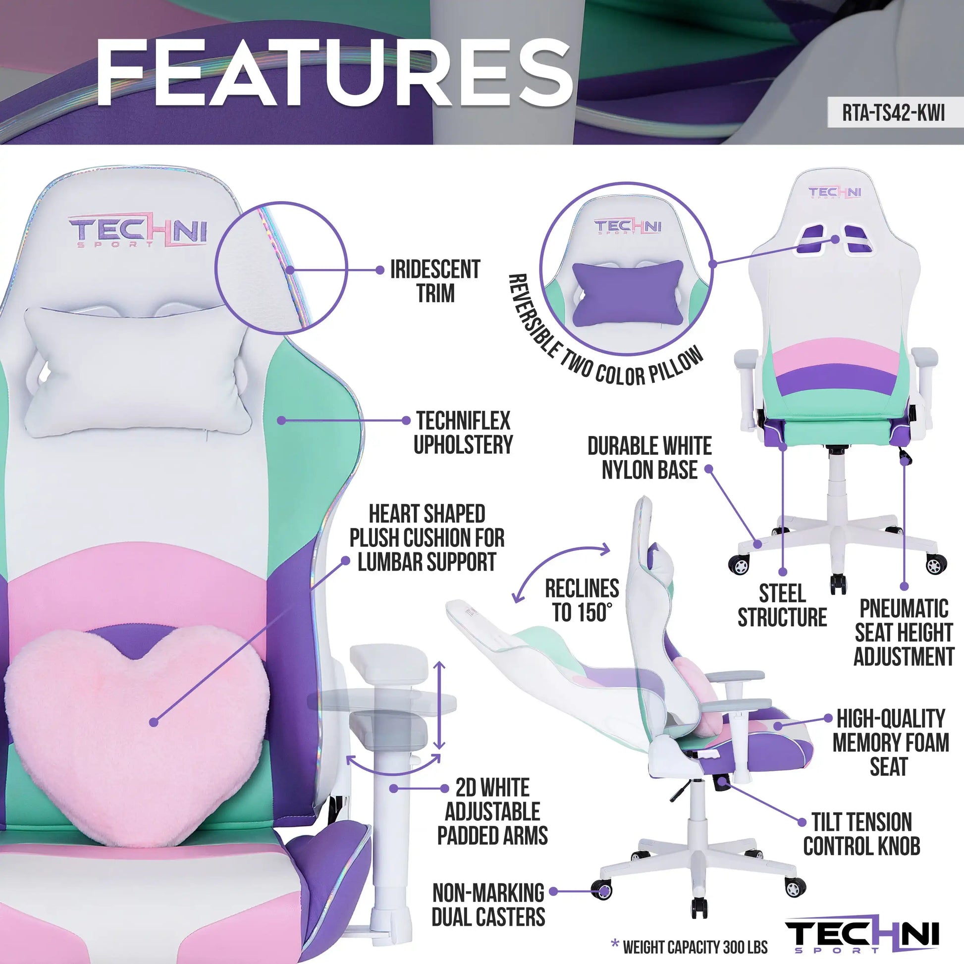 Techni Sport TS-42 Office-PC Gaming Chair, Kawaii - Best Buy Furniture