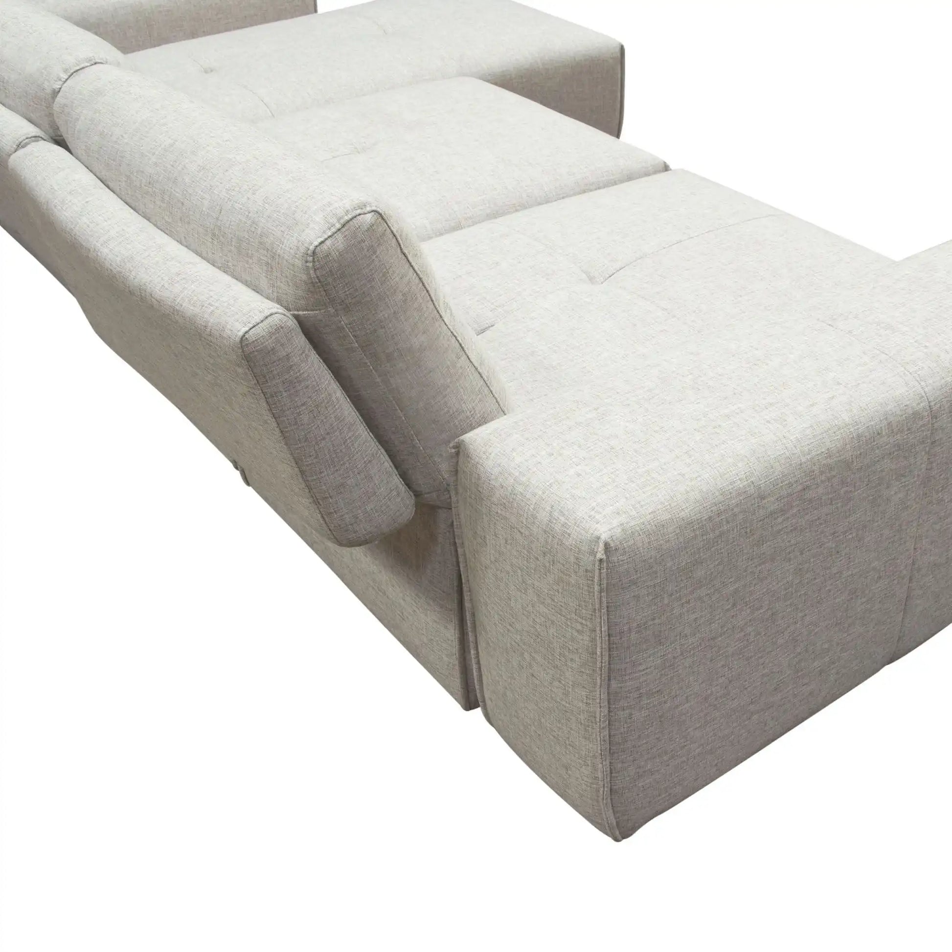 Jazz Reversible Sectional – Barley Fabric with Adjustable Backrests - Best Buy Furniture
