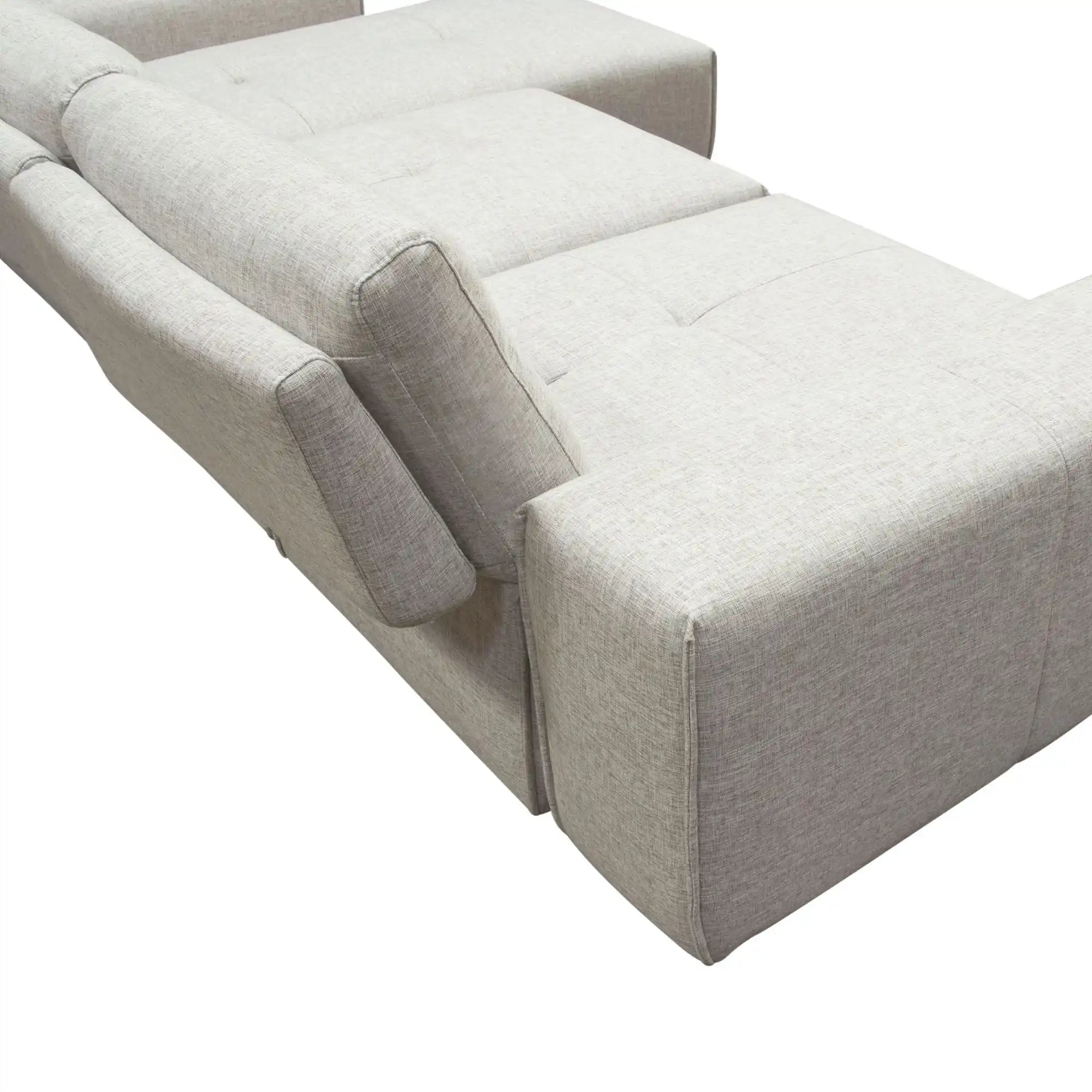 Jazz Reversible Sectional – Barley Fabric with Adjustable Backrests - Best Buy Furniture