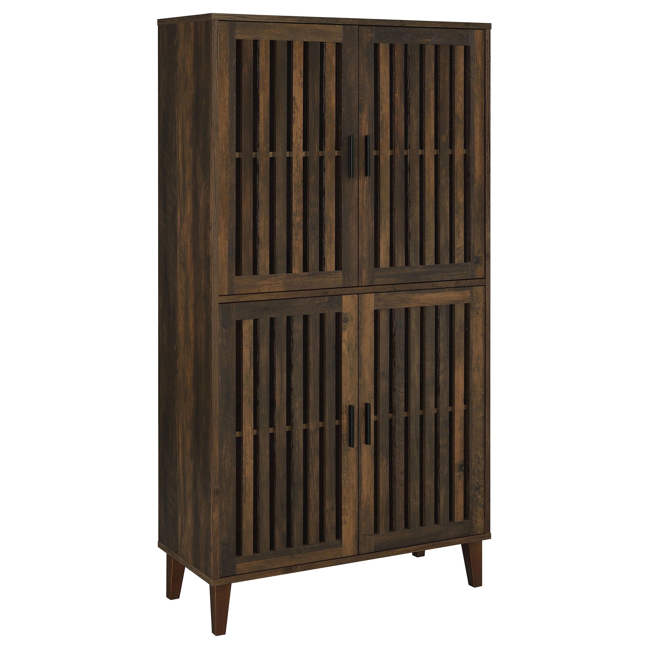 Elouise 4-door Engineered Wood Tall Accent Cabinet Dark Pine-
