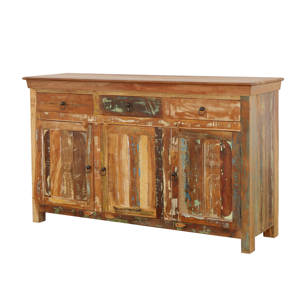 Harper 3-door Solid Reclaimed Wood Accent Cabinet Brown-CoasterElevations