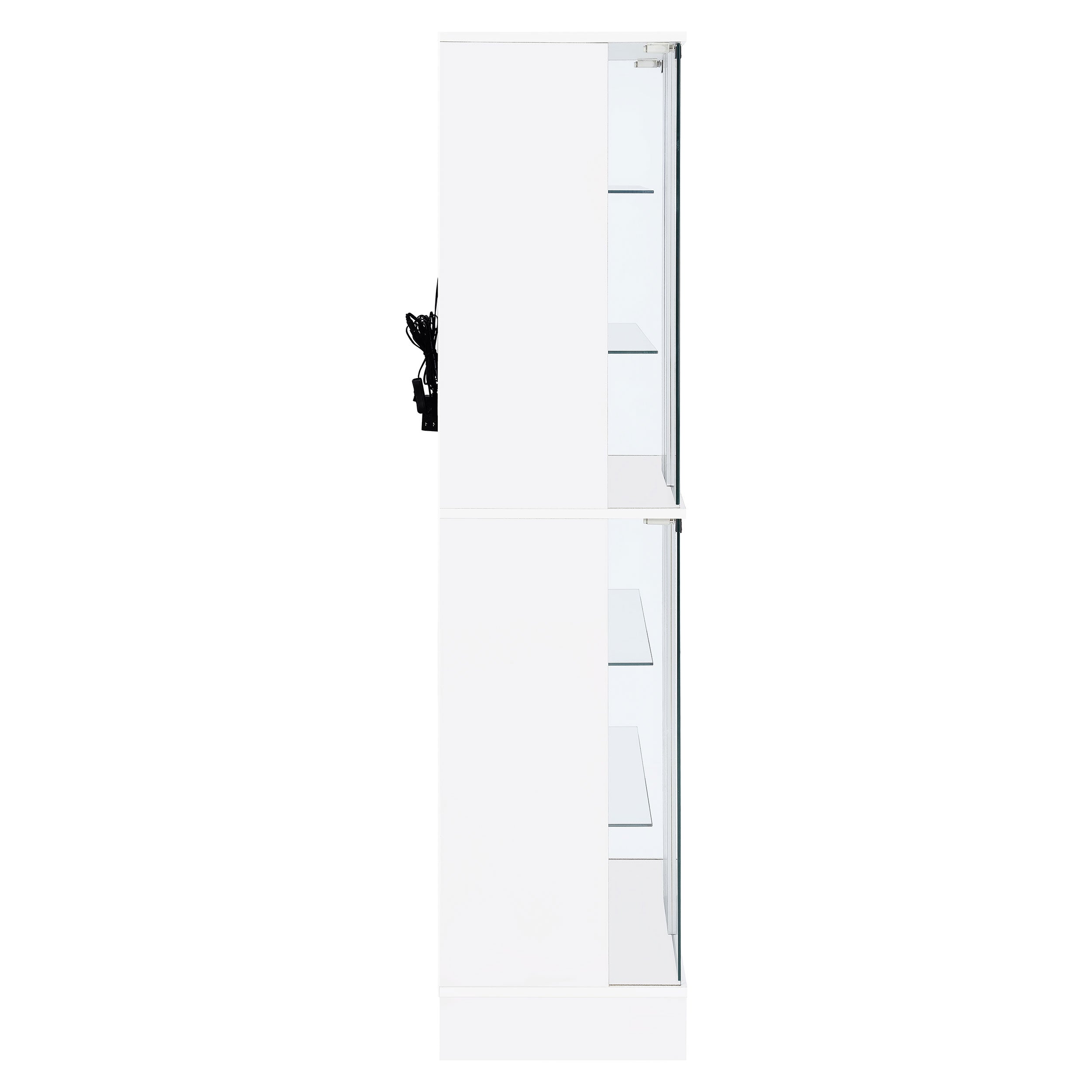 Cabra 4-door LED Curio Display Cabinet White High Gloss-