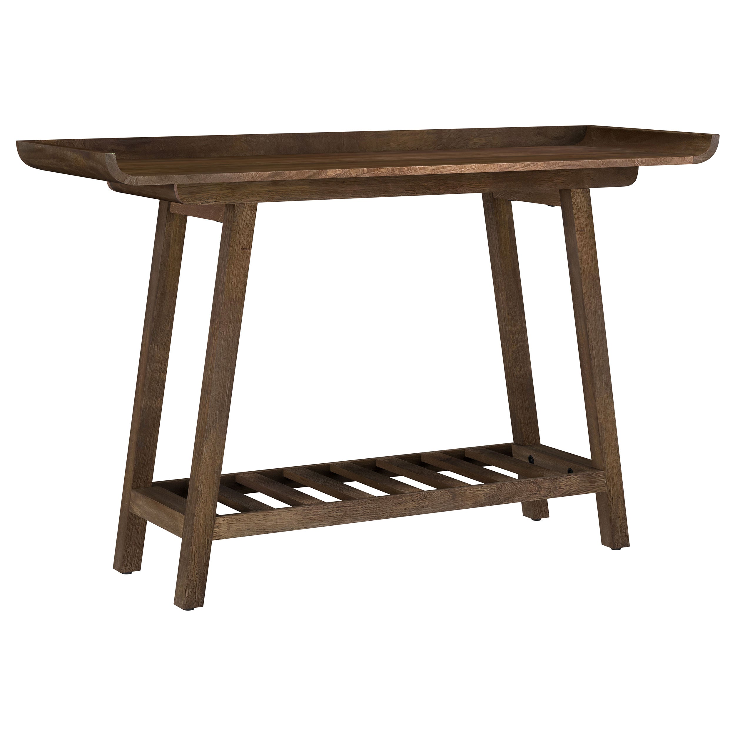 Ornelas 46-inch Console Table with Slatted Shelf Mango Brown-