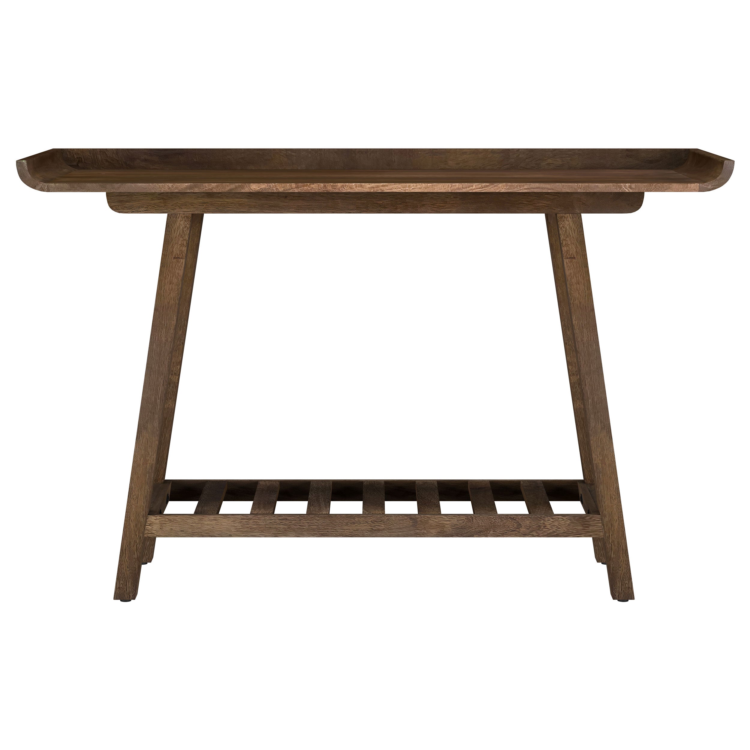 Ornelas 46-inch Console Table with Slatted Shelf Mango Brown-