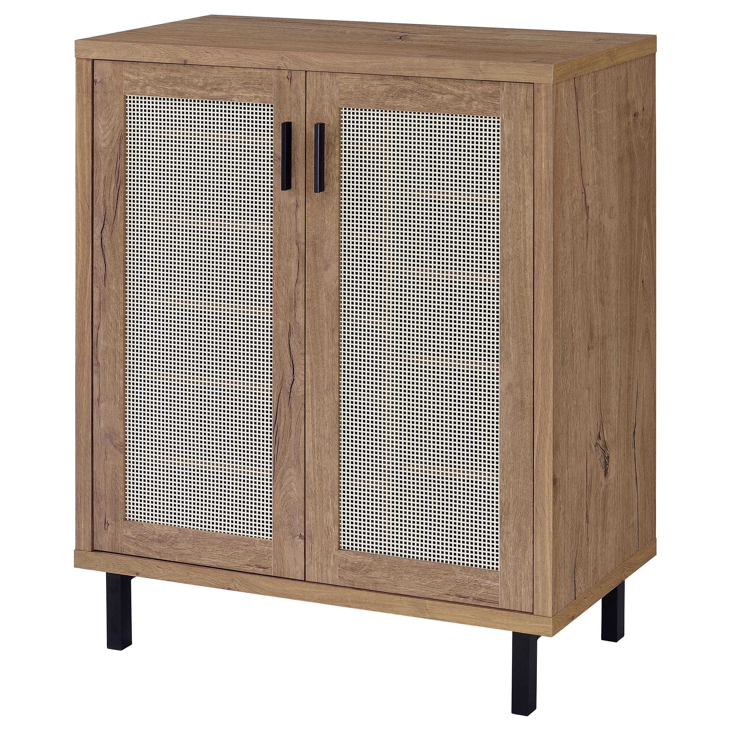 Teller 2-door Shoe Storage Cabinet Natural Oak-