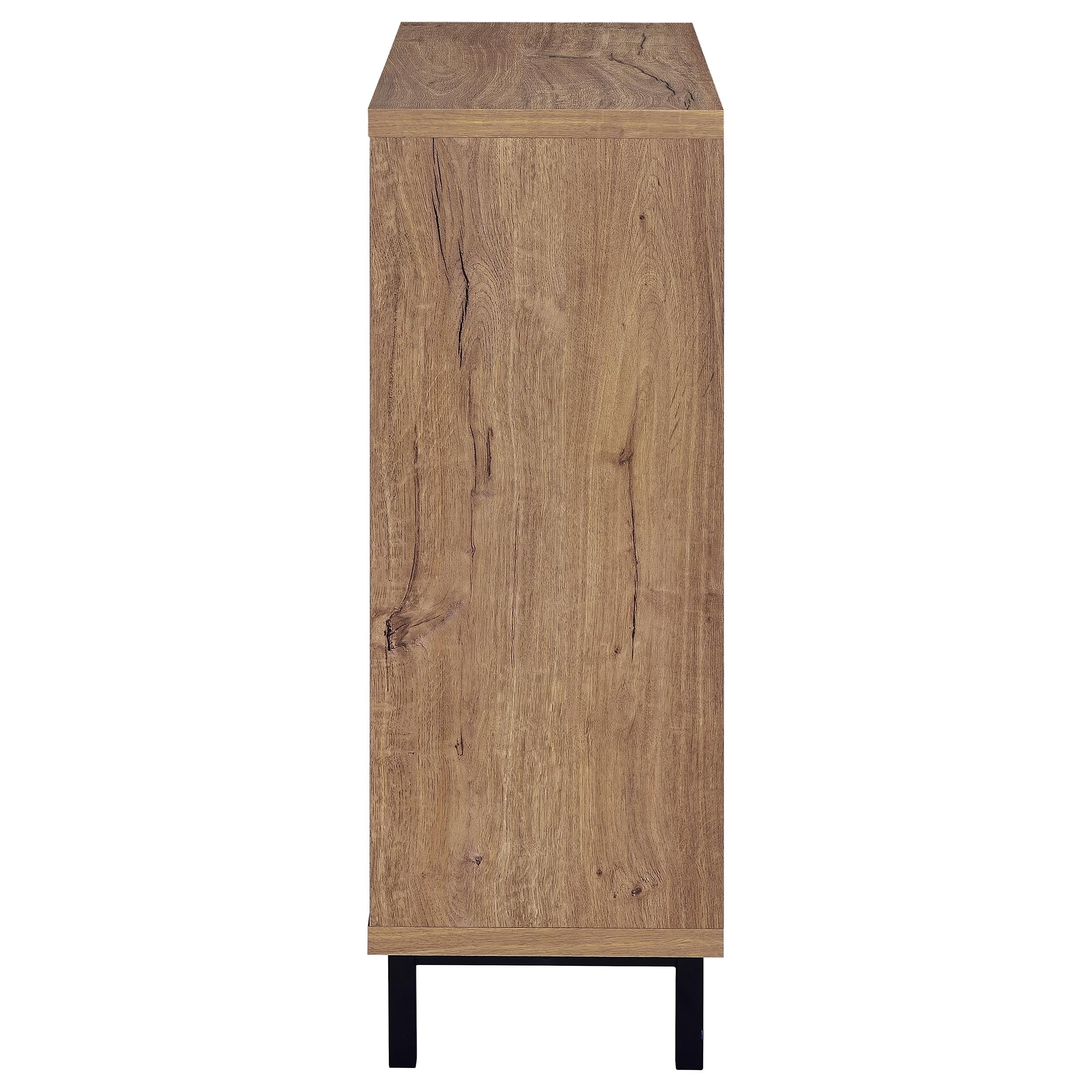 Teller 2-door Shoe Storage Cabinet Natural Oak-