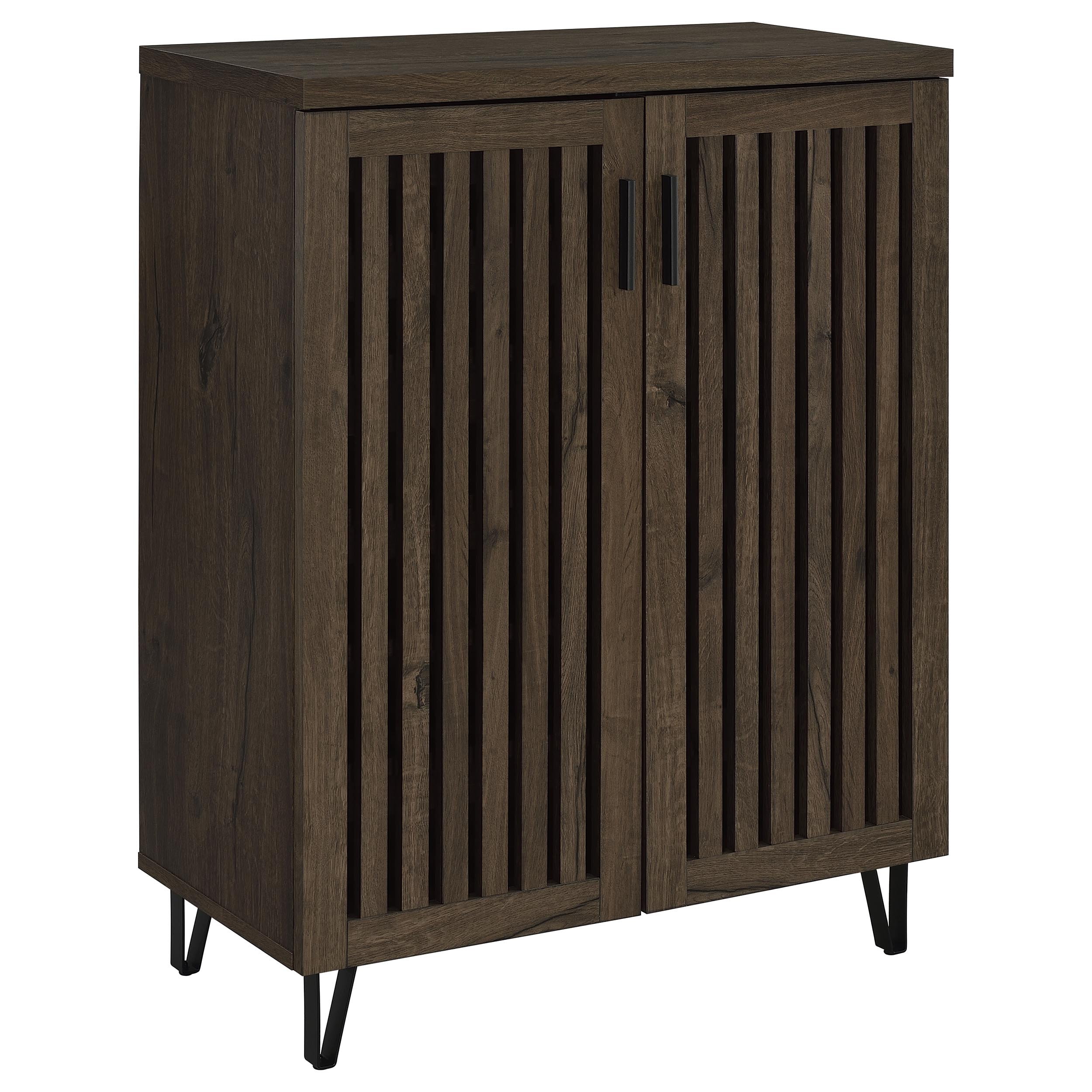 Brixton 2-door Entryway Shoe Storage Cabinets Smoked Oak-