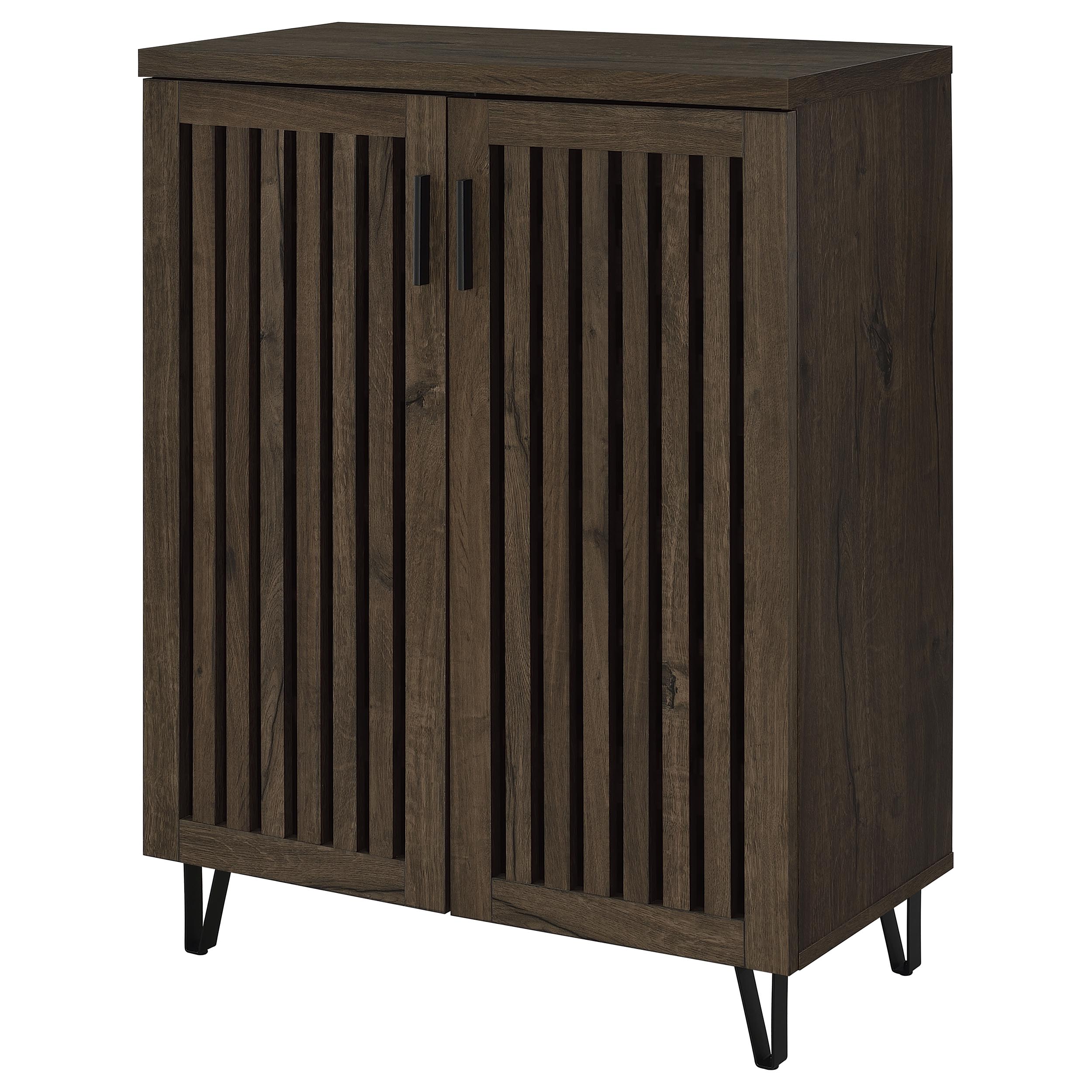 Brixton 2-door Entryway Shoe Storage Cabinets Smoked Oak-