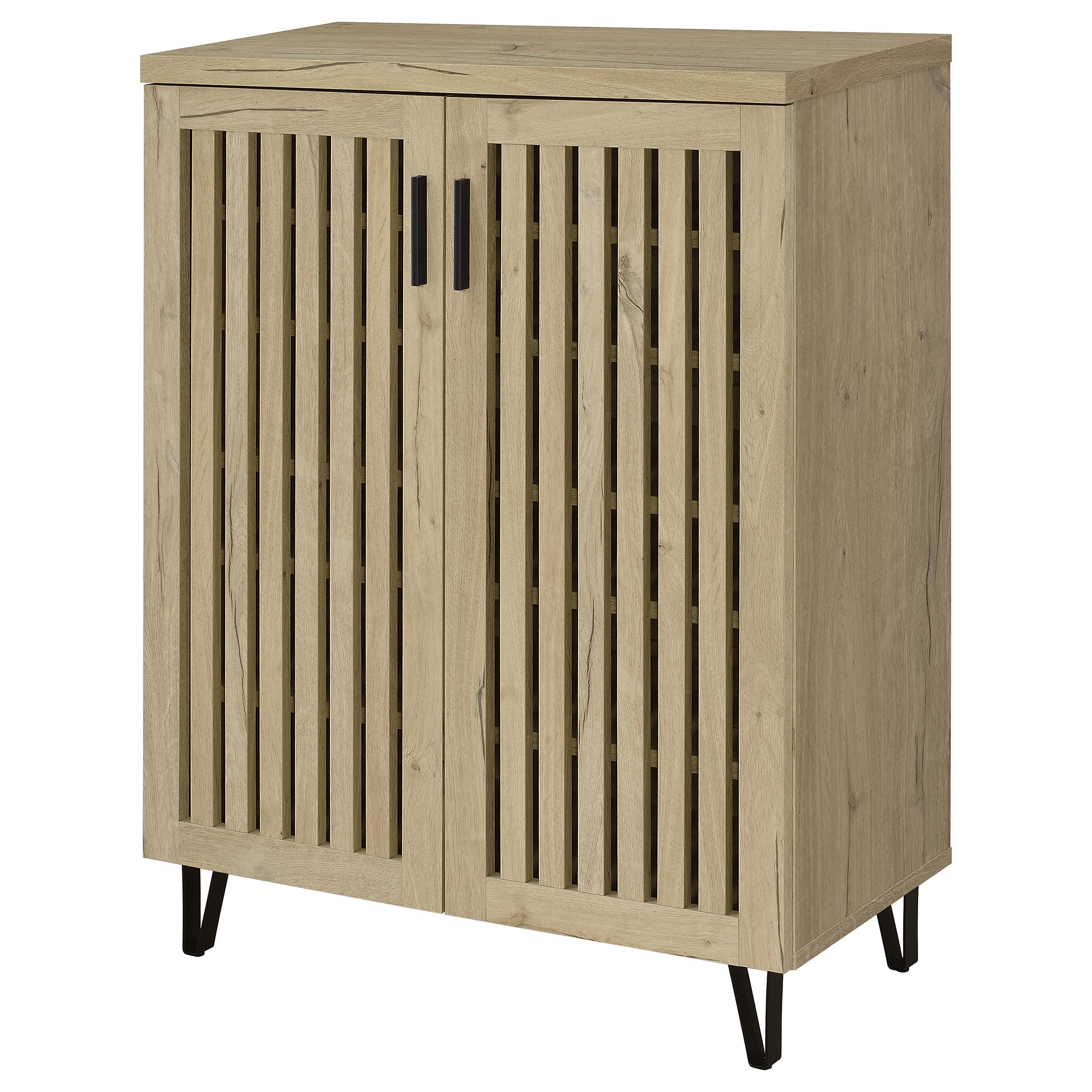 Brixton 2-door Entryway Shoe Storage Cabinets White Oak-