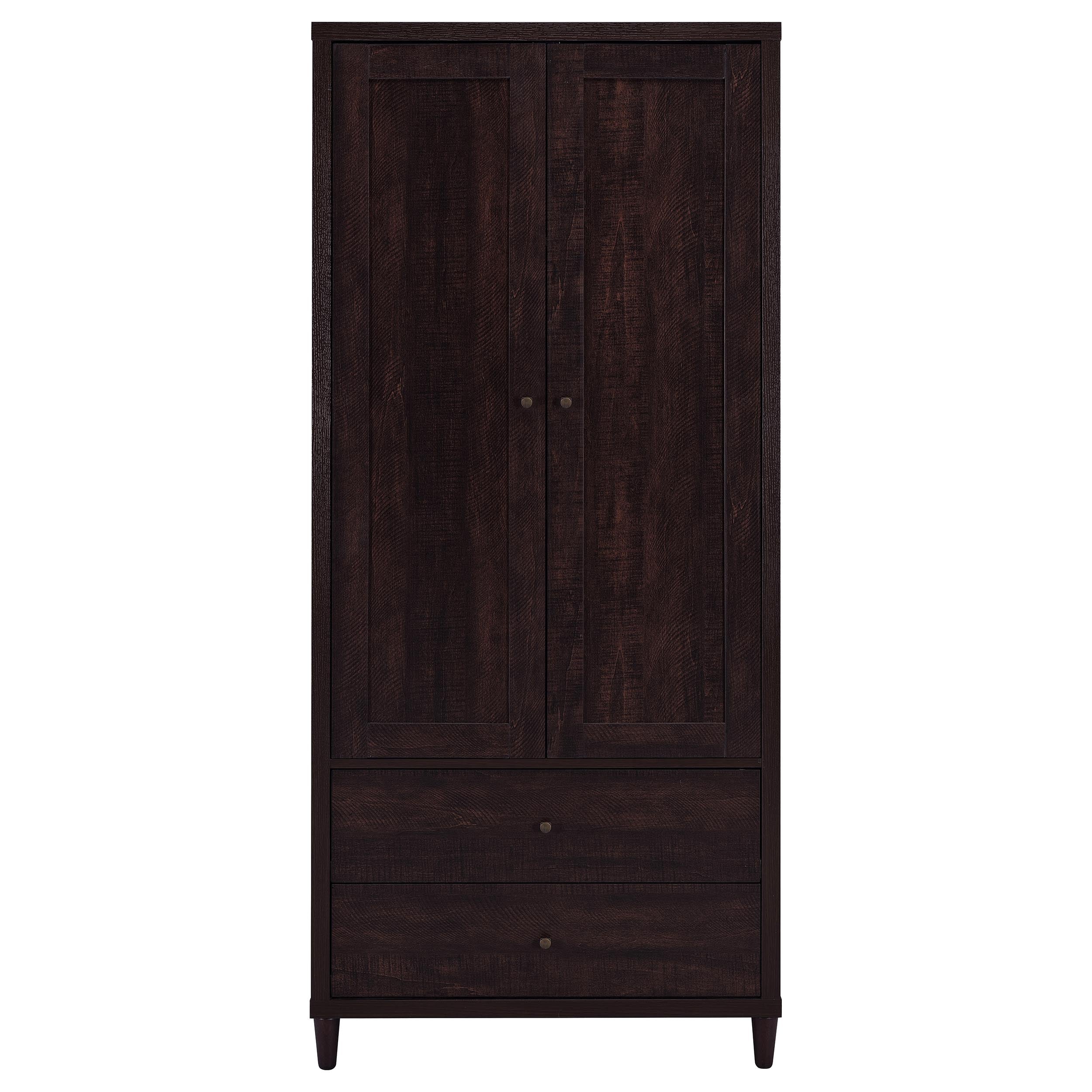 Wadeline 2-door Tall Accent Storage Cabinet Rustic Tobacco-CoasterEveryday