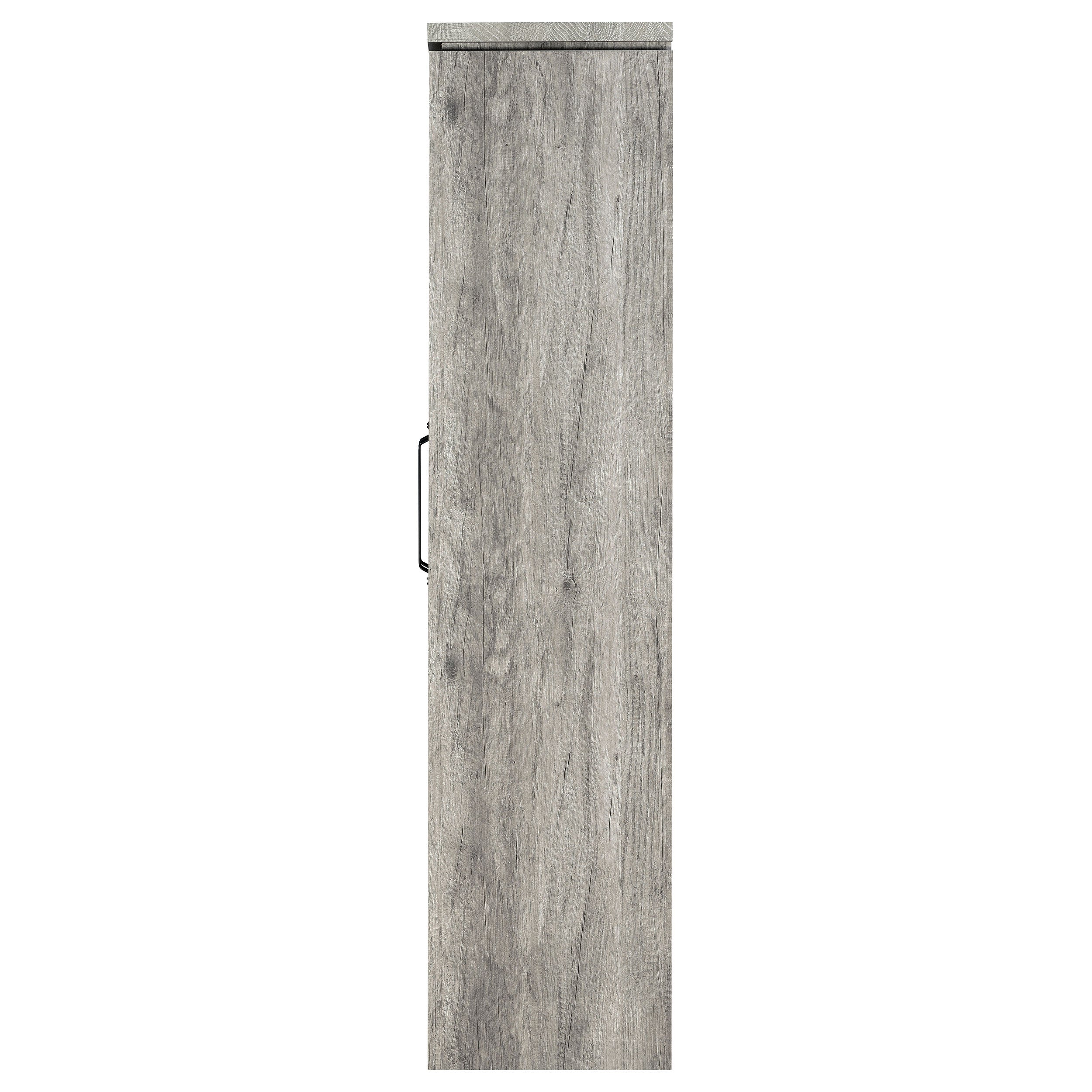 Alejo 2-door Engineered Wood Tall Cabinet Grey Driftwood-CoasterEssence