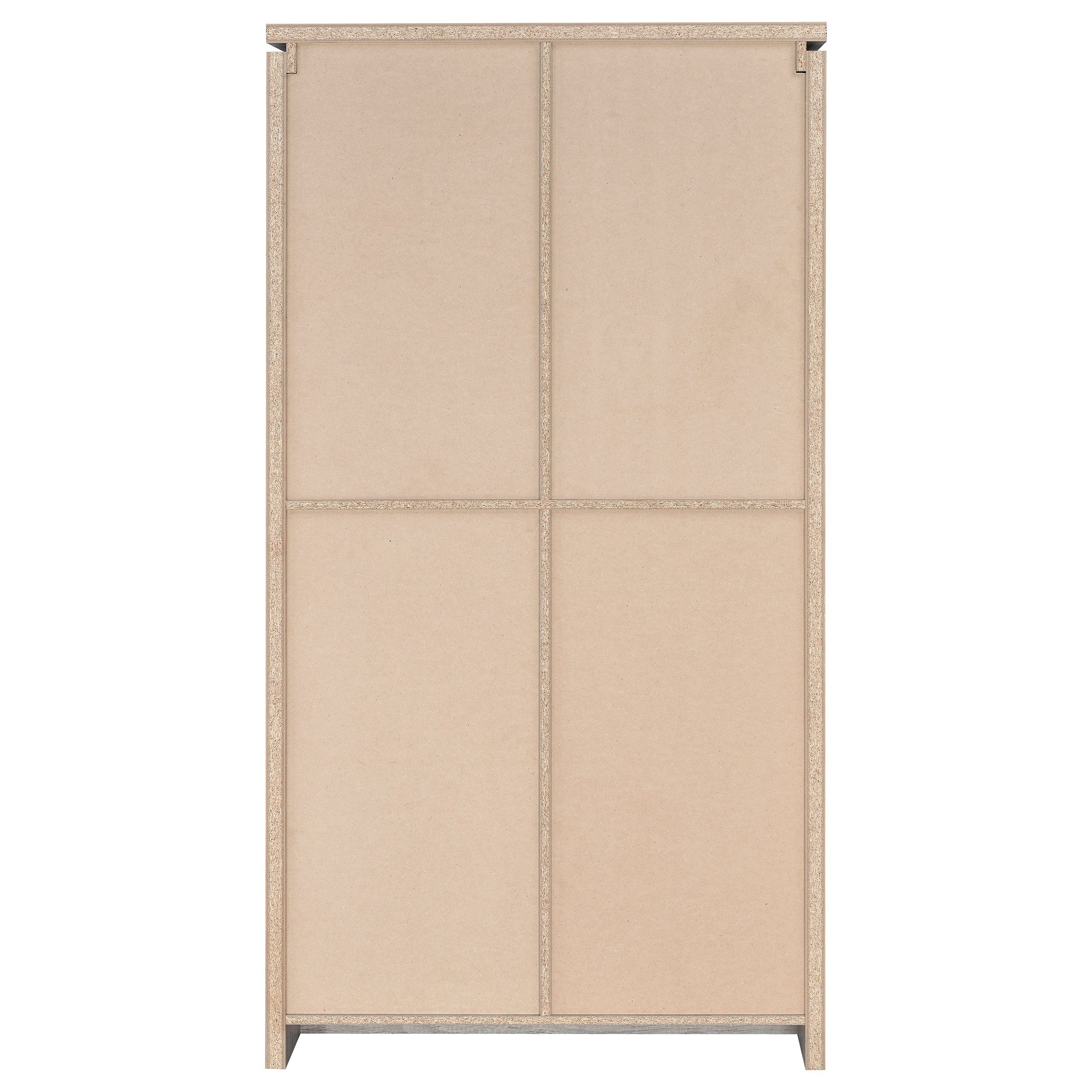 Alejo 2-door Engineered Wood Tall Cabinet Grey Driftwood-CoasterEssence