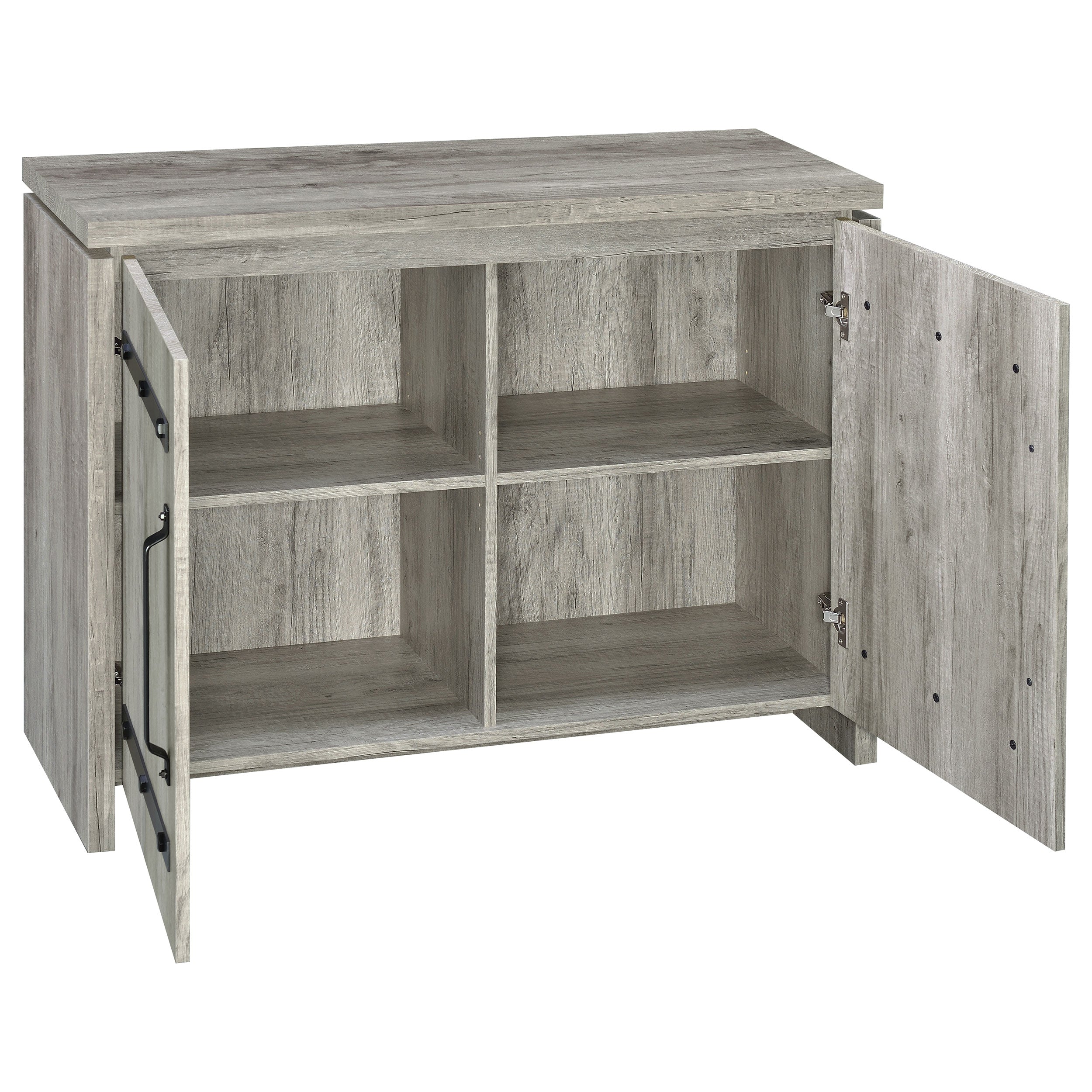Enoch 2-door Engineered Wood Accent Cabinet Grey Driftwood-CoasterEveryday