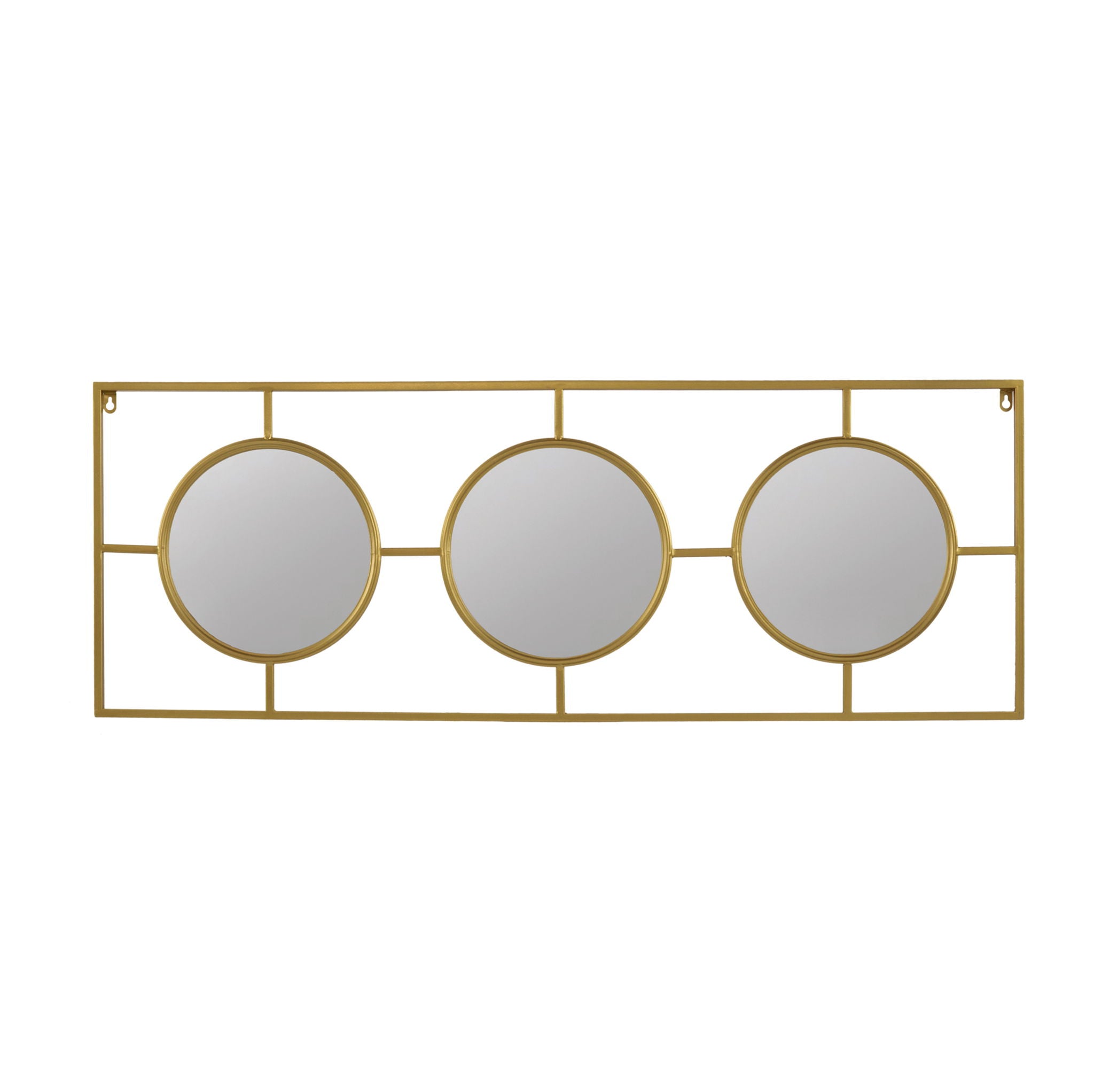 3 Mirror Piece Wall Mirror InRectangular Frame, Home Wall Decor For Bedroom Living Room