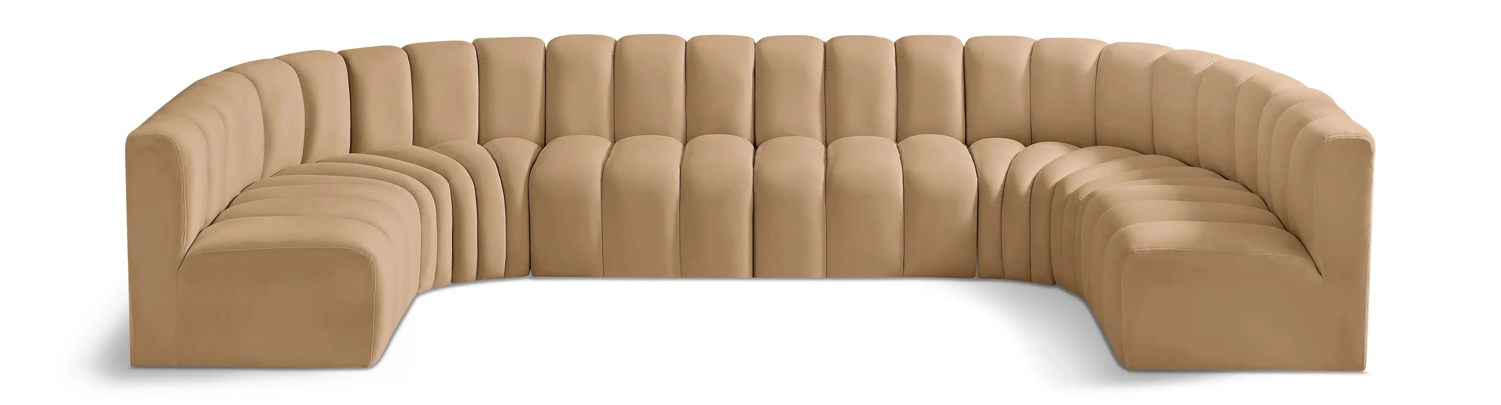 Arc - Velvet Modular U-Shaped Sectional - Best Buy Furniture