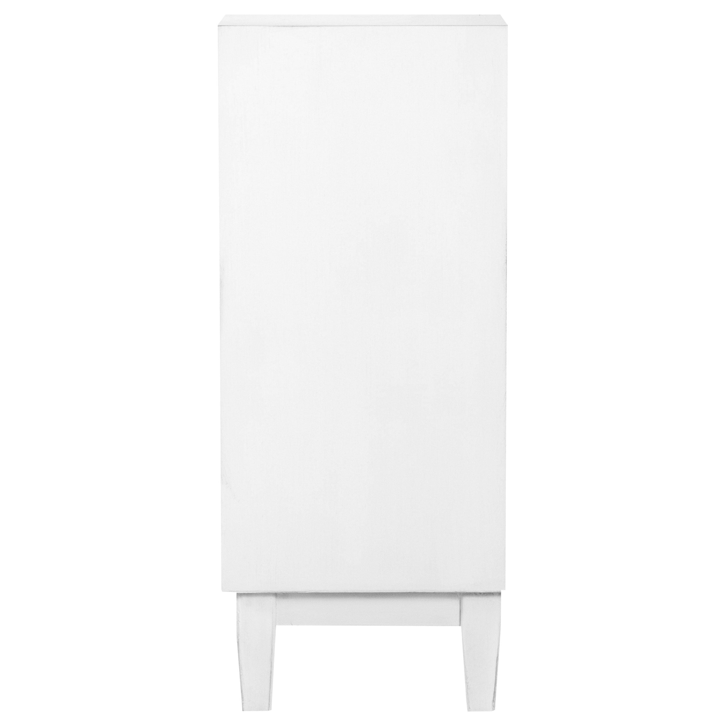 Gambon 2-door Wood Honeycomb Pattern Accent Cabinet White-CoasterElevations