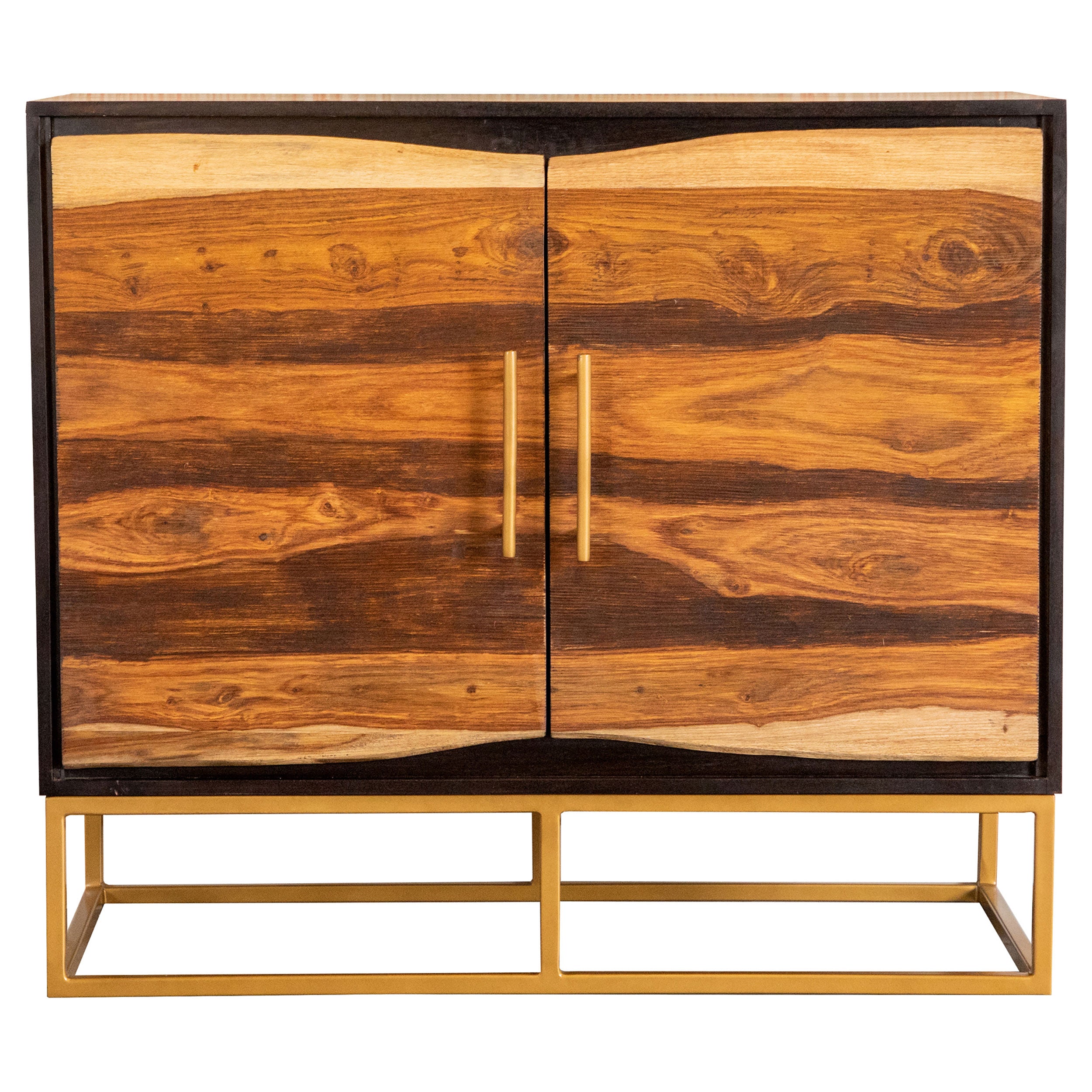 Zara 2-door 40-inch Wood Accent Storage Cabinet Black Walnut-CoasterElevations