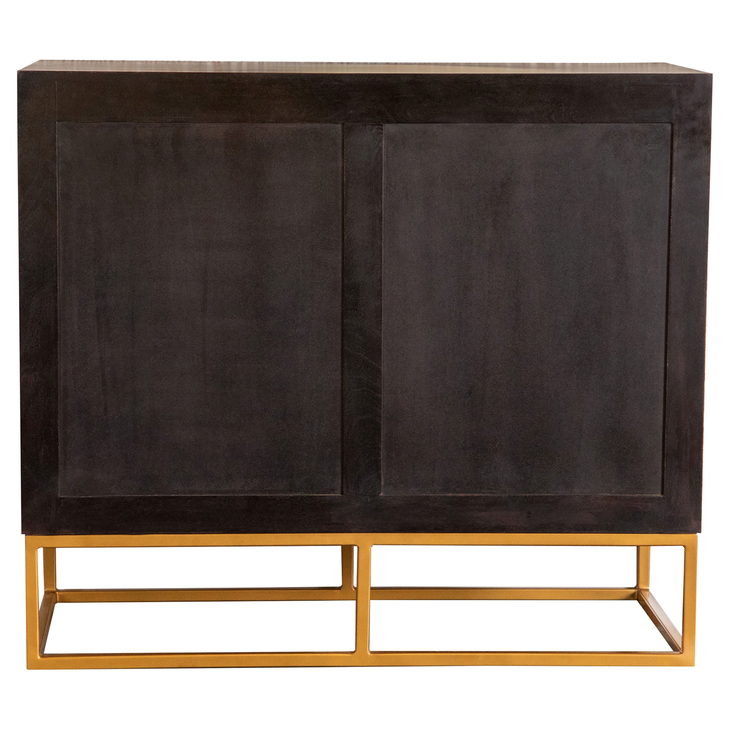 Zara 2-door 40-inch Wood Accent Storage Cabinet Black Walnut-CoasterElevations