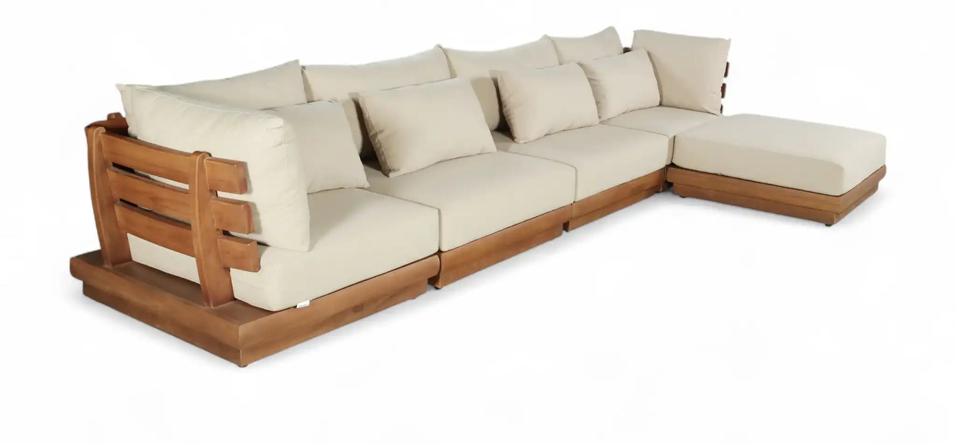 Mirella - 5 Piece Water Resistant Fabric Upholstered Outdoor Patio Modular Sectional - Best Buy Furniture
