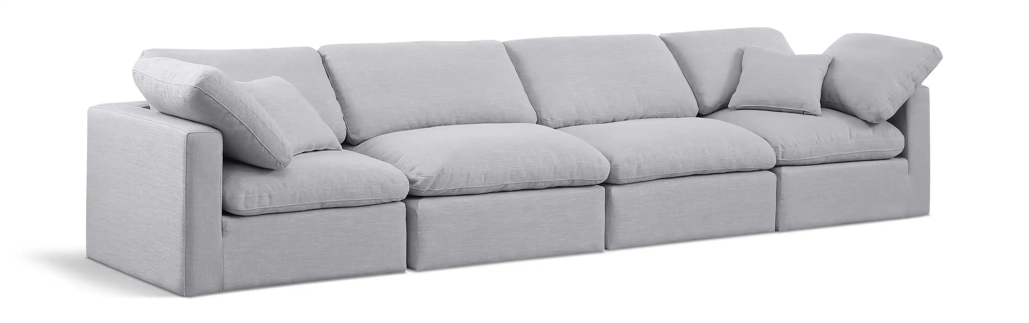 Indulge - Linen 4 Seat Modular Sofa - Best Buy Furniture