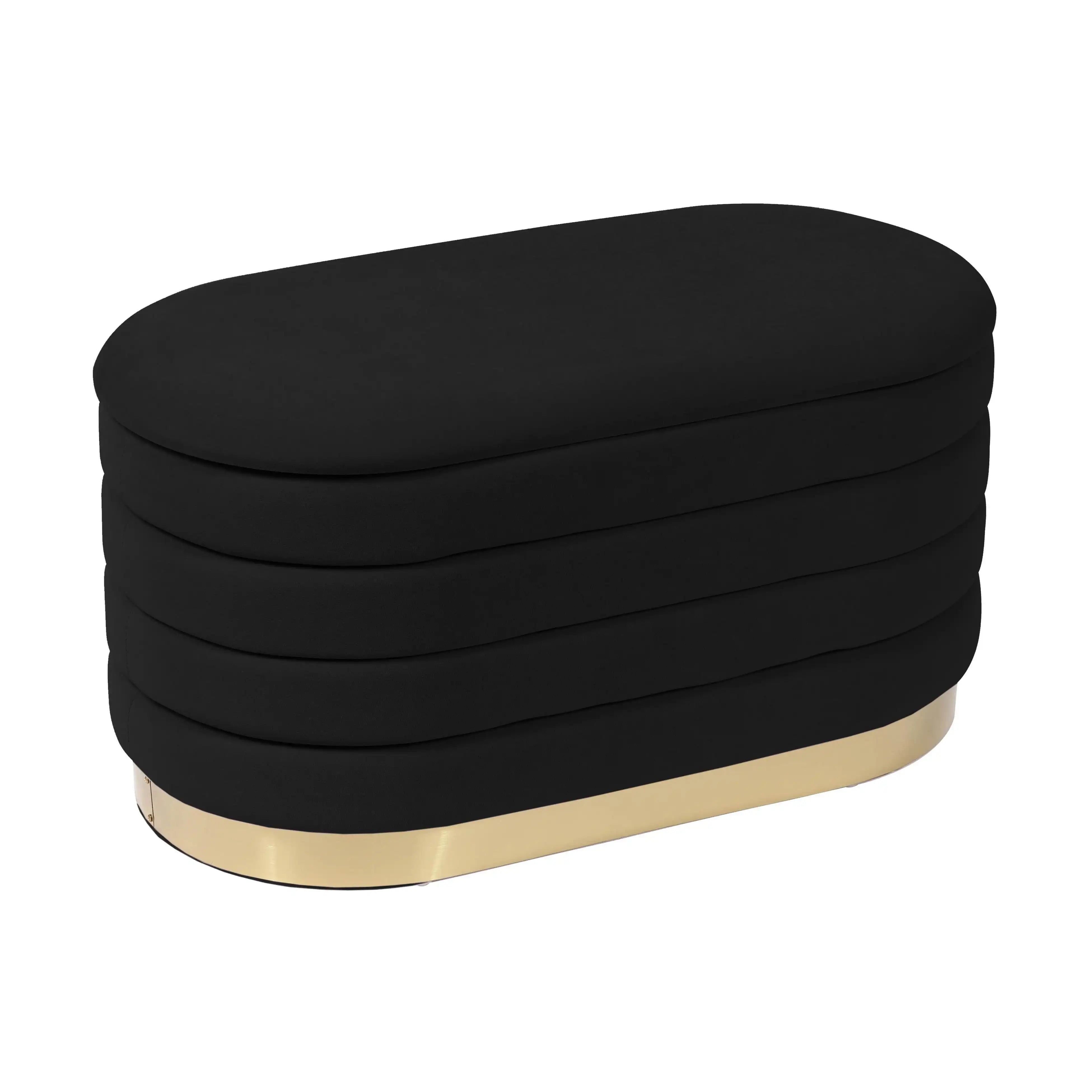 Lillian - Velvet Storage Bench - Best Buy Furniture