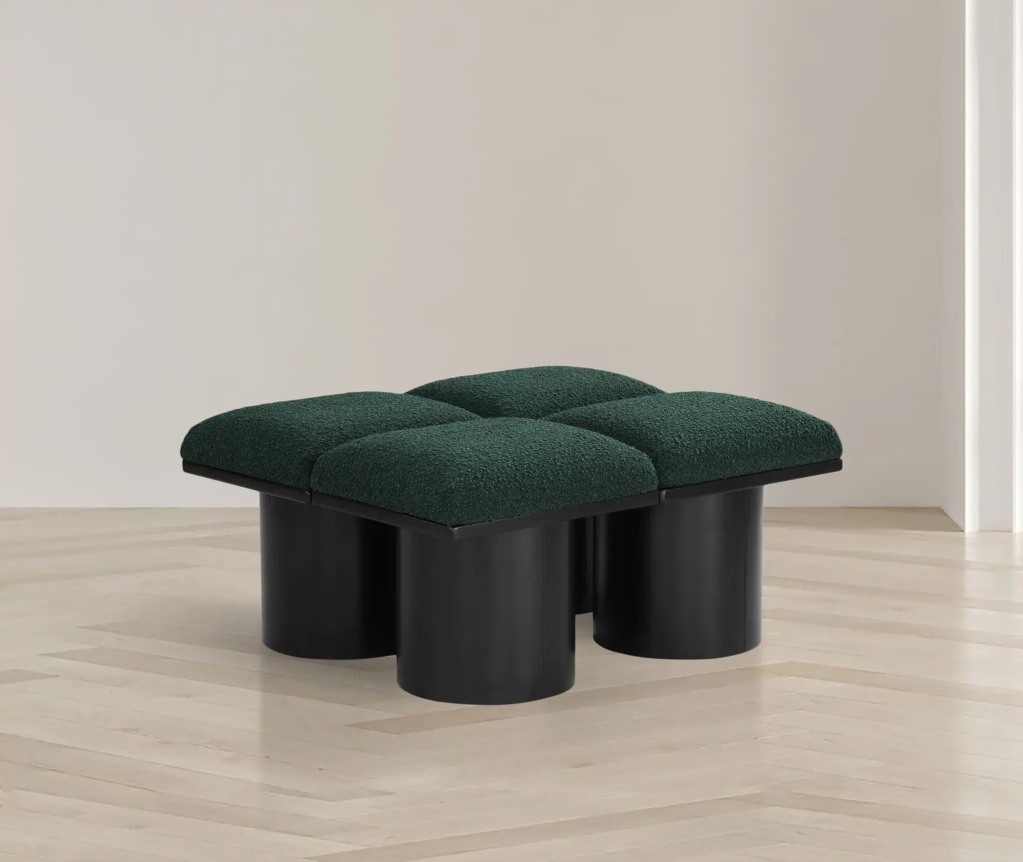 Pavilion - 4 Piece Modular Bench With Black Base