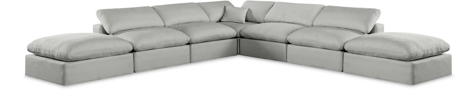 Comfy - 7 Piece Linen Modular Corner Sectional - Best Buy Furniture