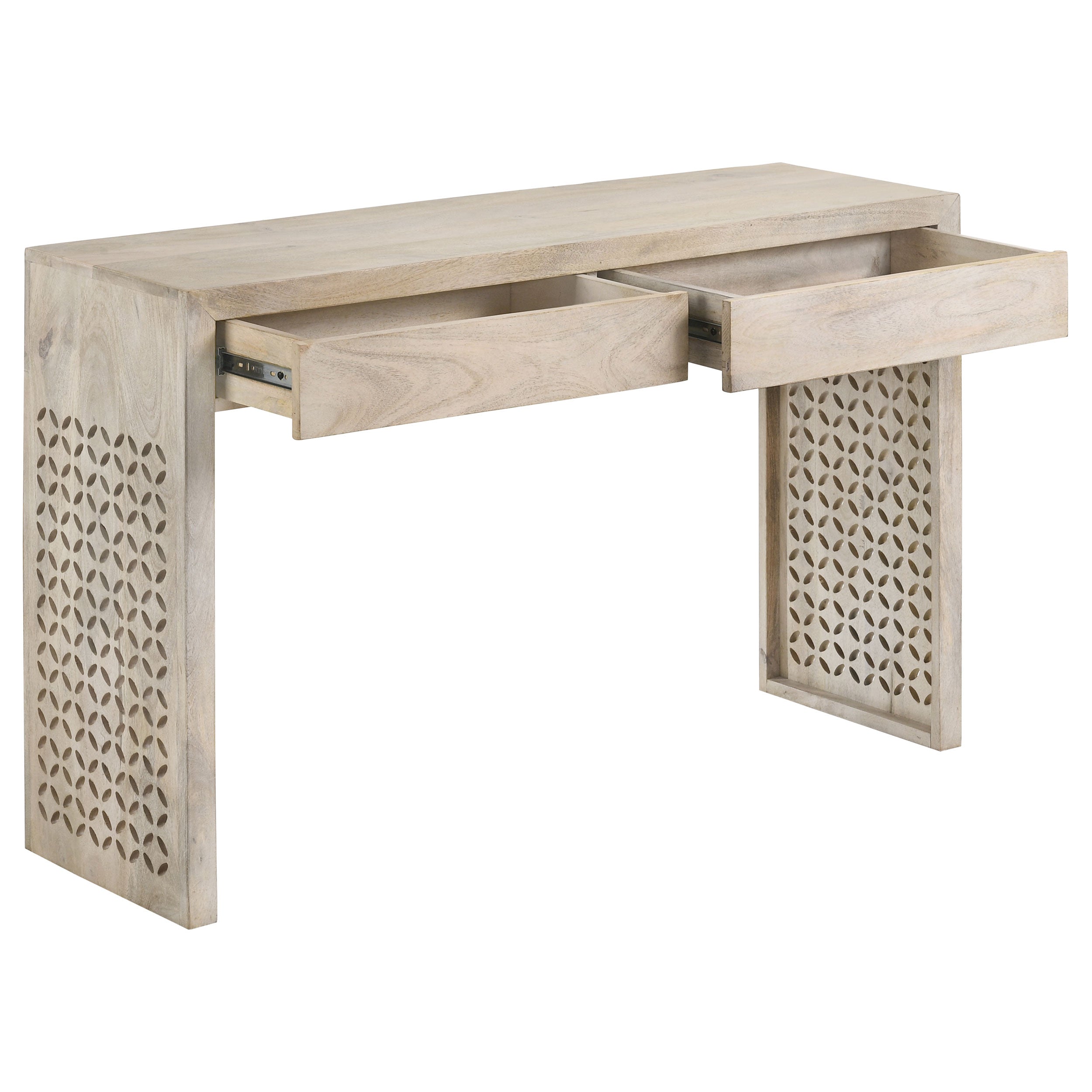 Rickman 2-drawer Wood Entryway Console Table White Washed-CoasterEssence
