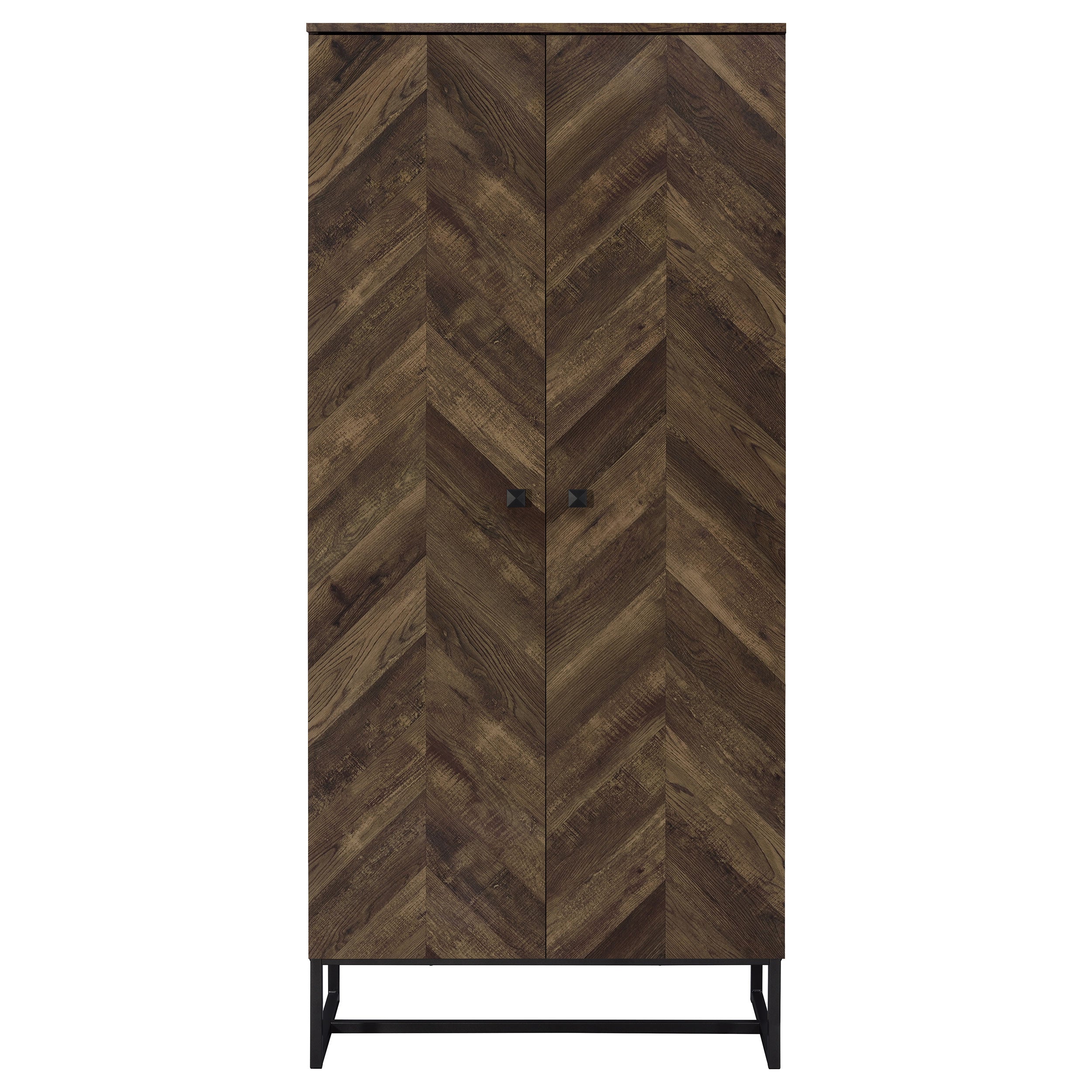Carolyn 2-door Engineered Wood Accent Cabinet Rustic Oak-CoasterEveryday