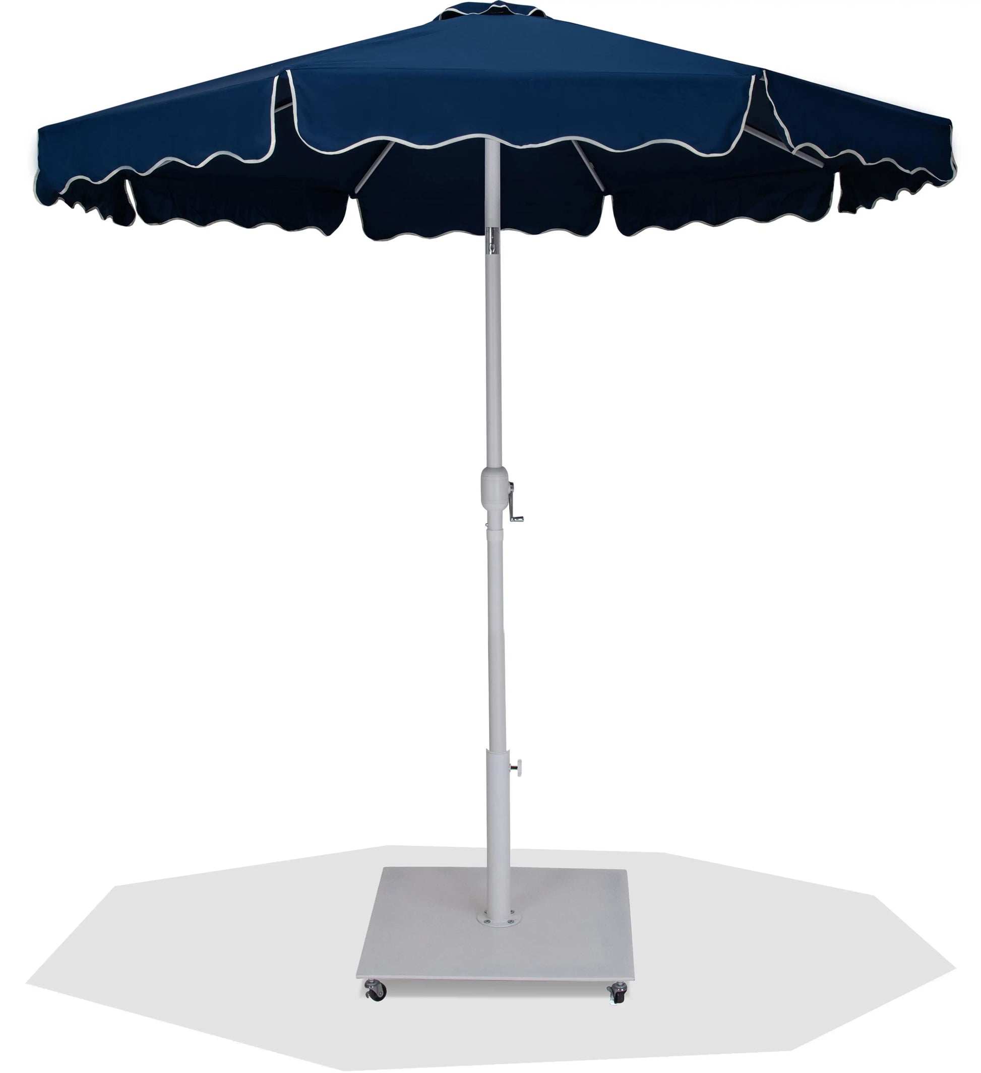 Amalfi - Aluminum Patio Umbrella - White Base / White Pole - Best Buy Furniture